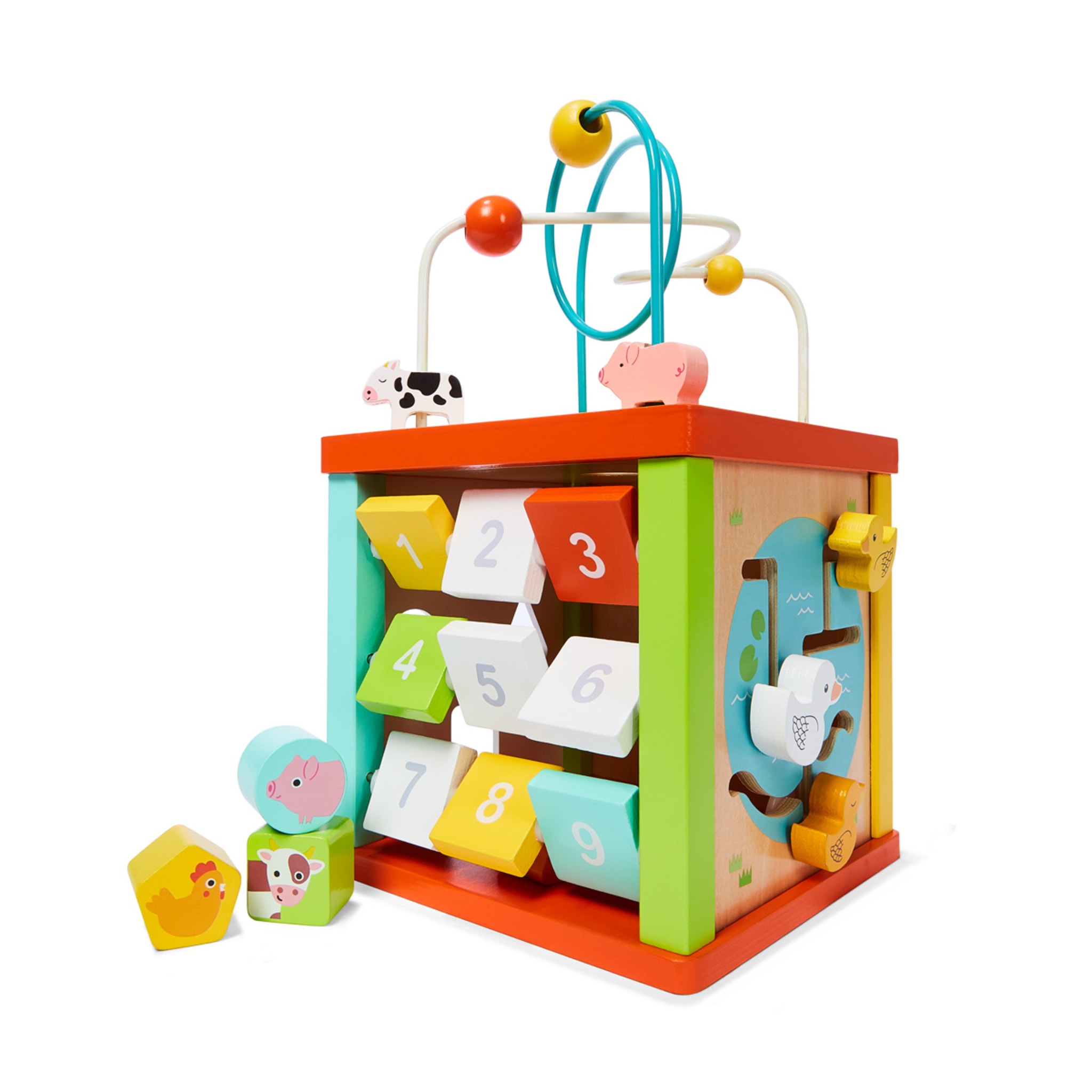 Wooden Activity Cube Kmart