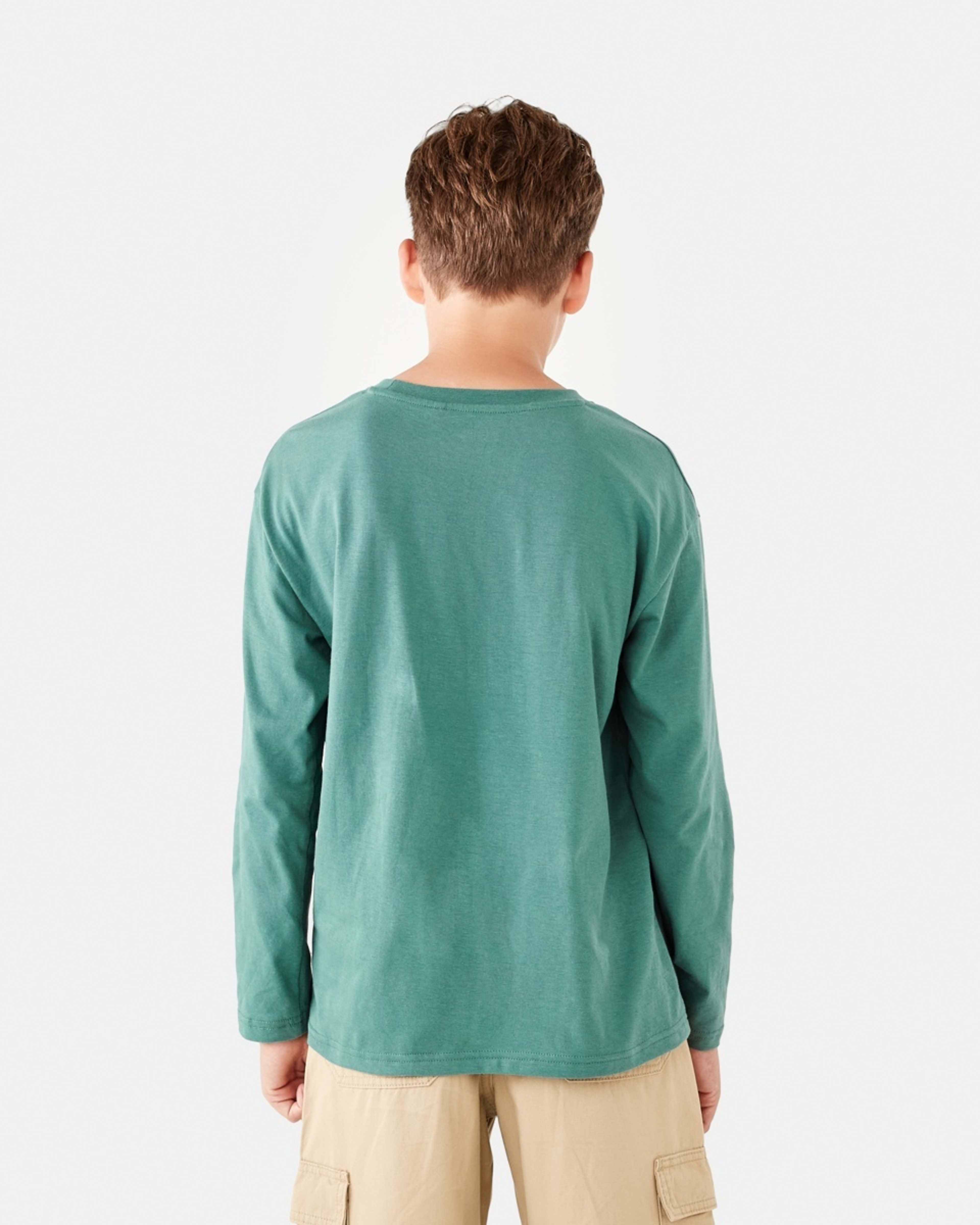 2 Long Sleeve Print T-shirt Boston Gothic Varsity Sea Pine, 2 of 8