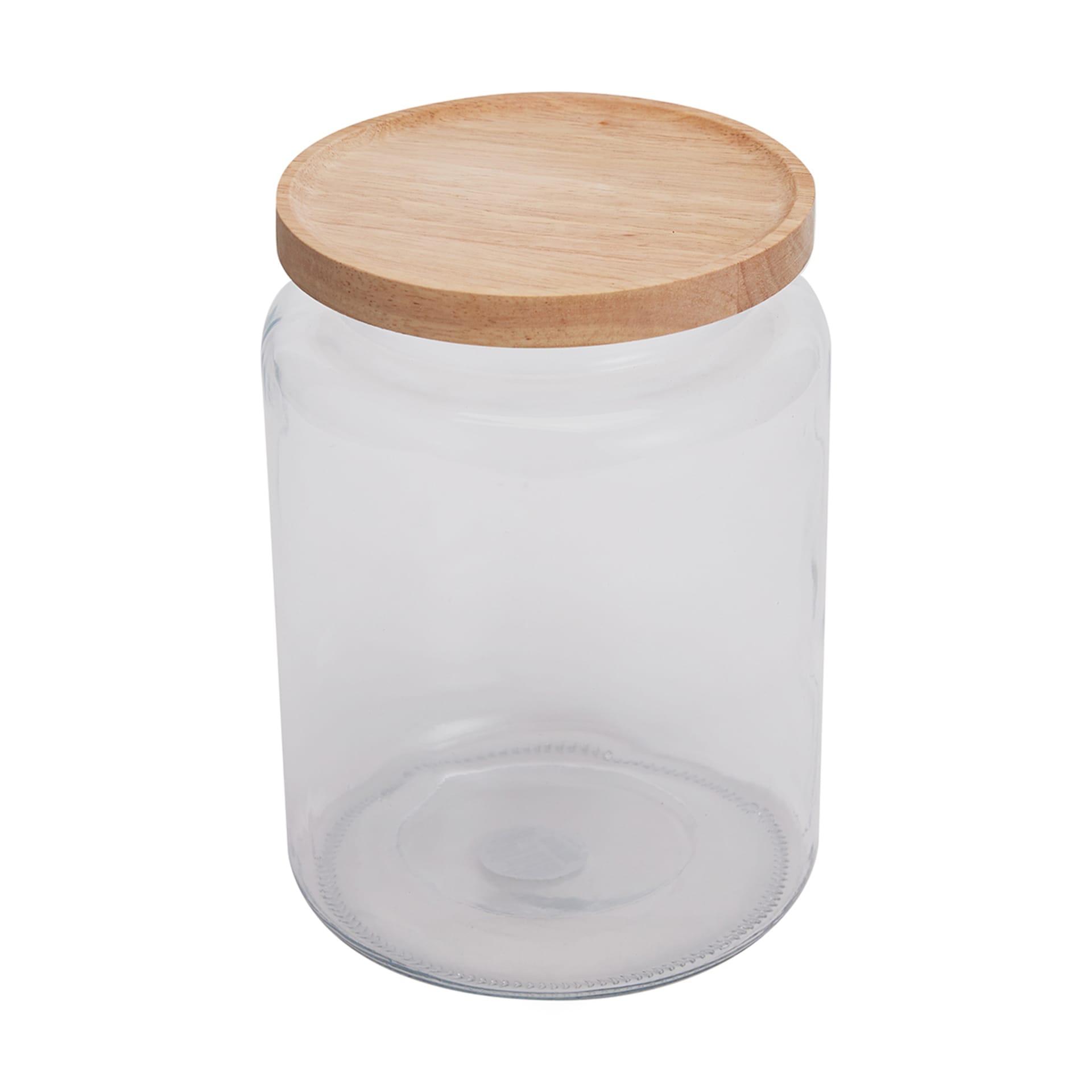 4L Glass Jar with Wood Lid - Kmart