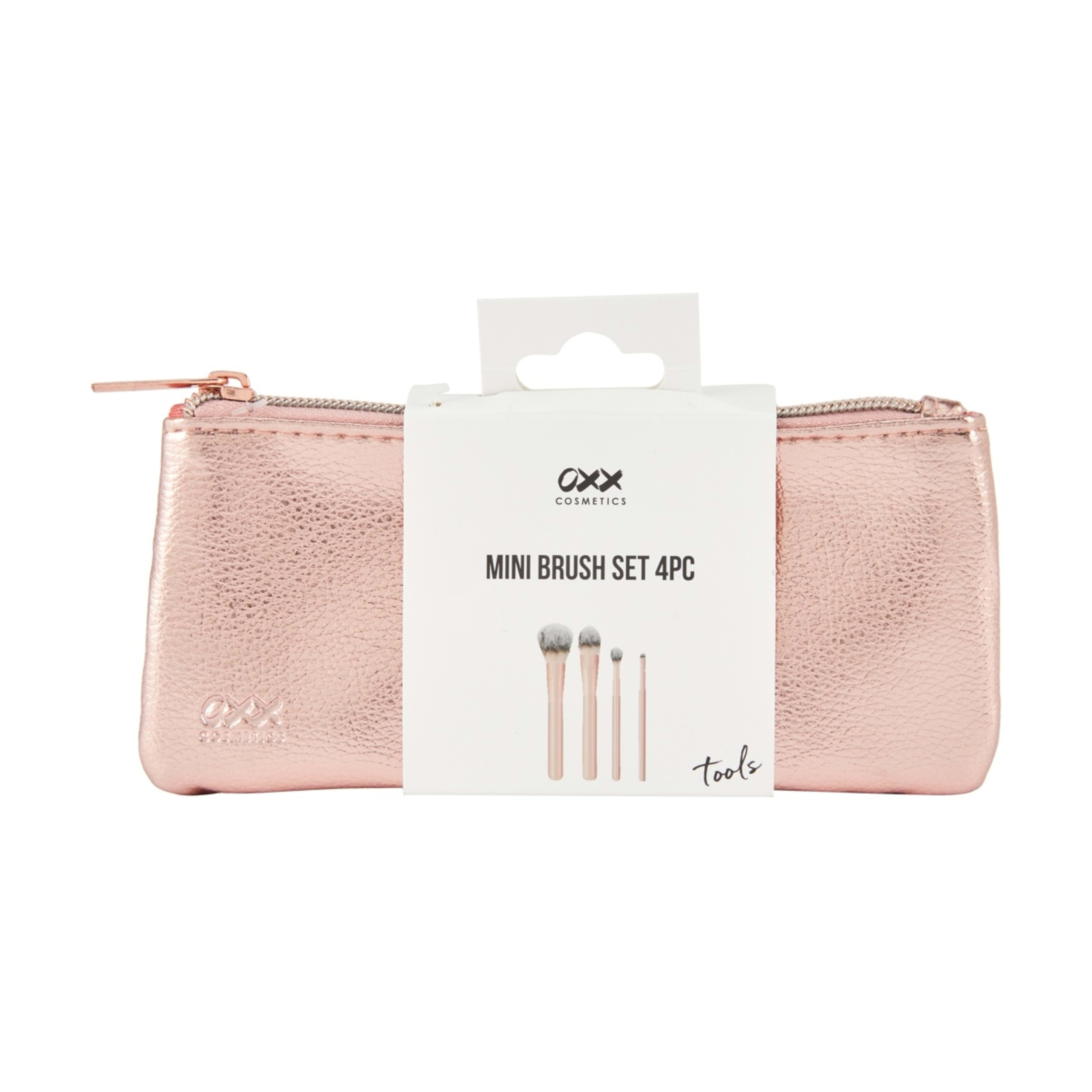 1 OXX Cosmetics 4 Piece Mini Brush Set - Pink, 1 of 6