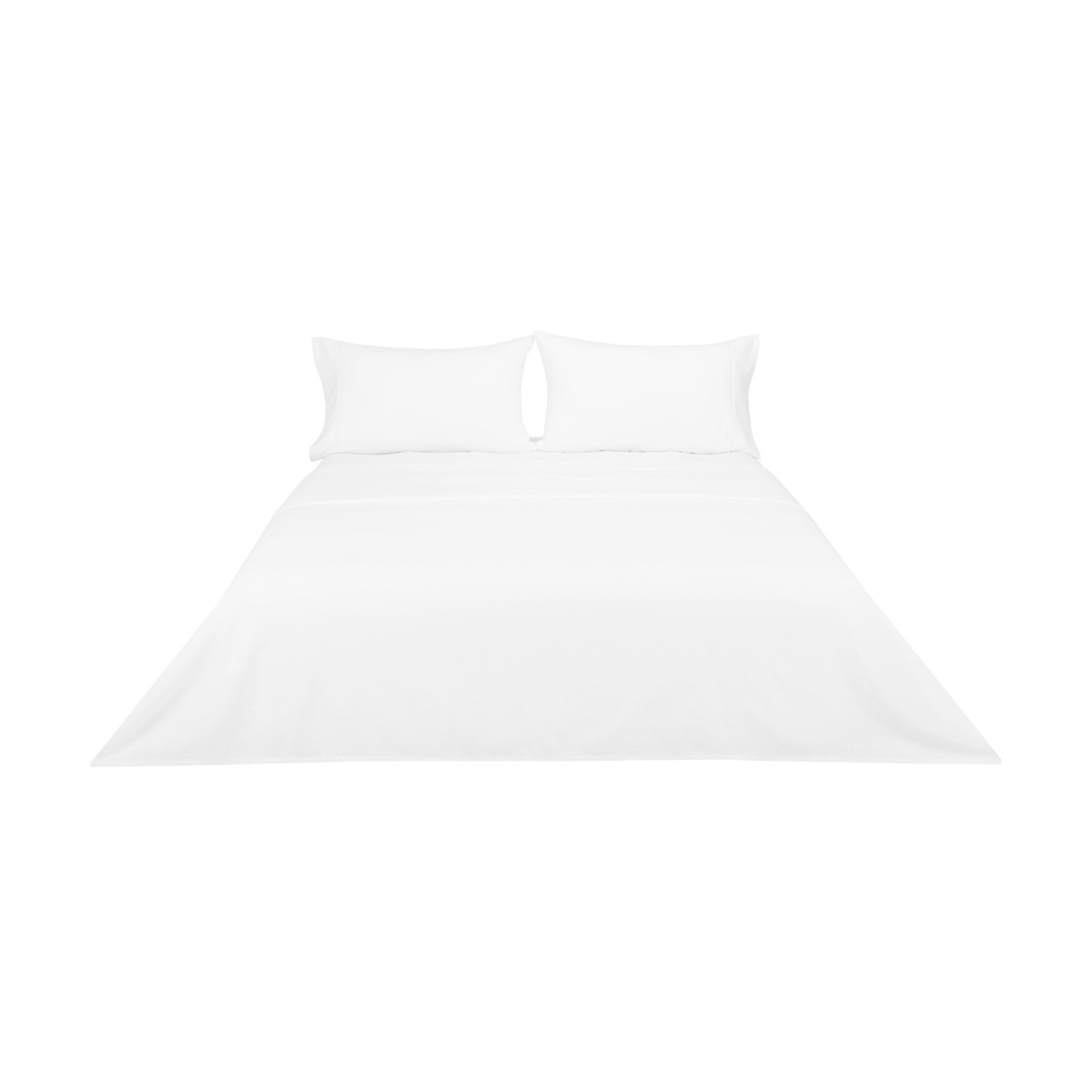 6 Cotton Linen Sheet Set - Queen Bed, White, 6 of 7