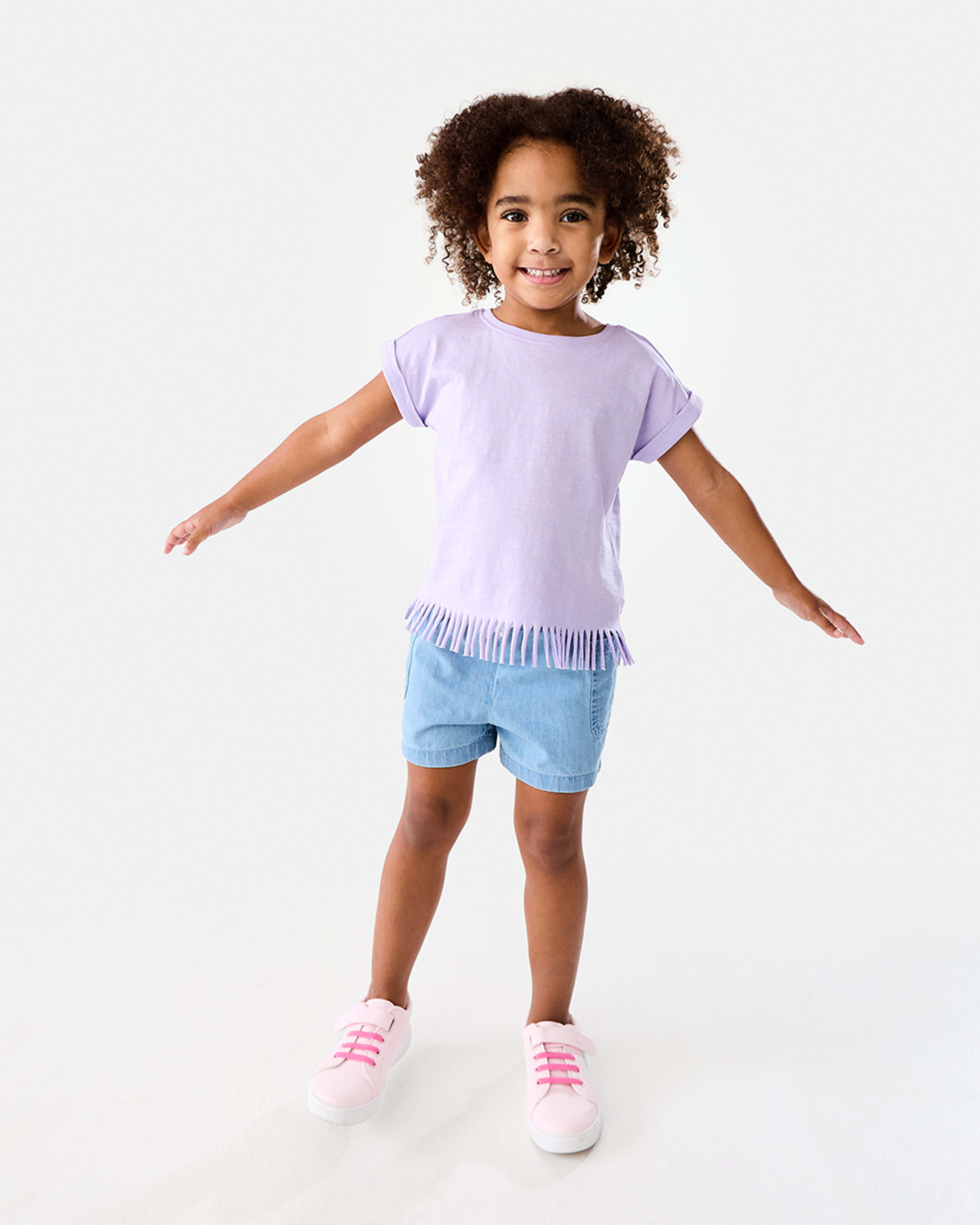 6 Short Sleeve Fringe T-shirt Pst Purple, 6 of 9