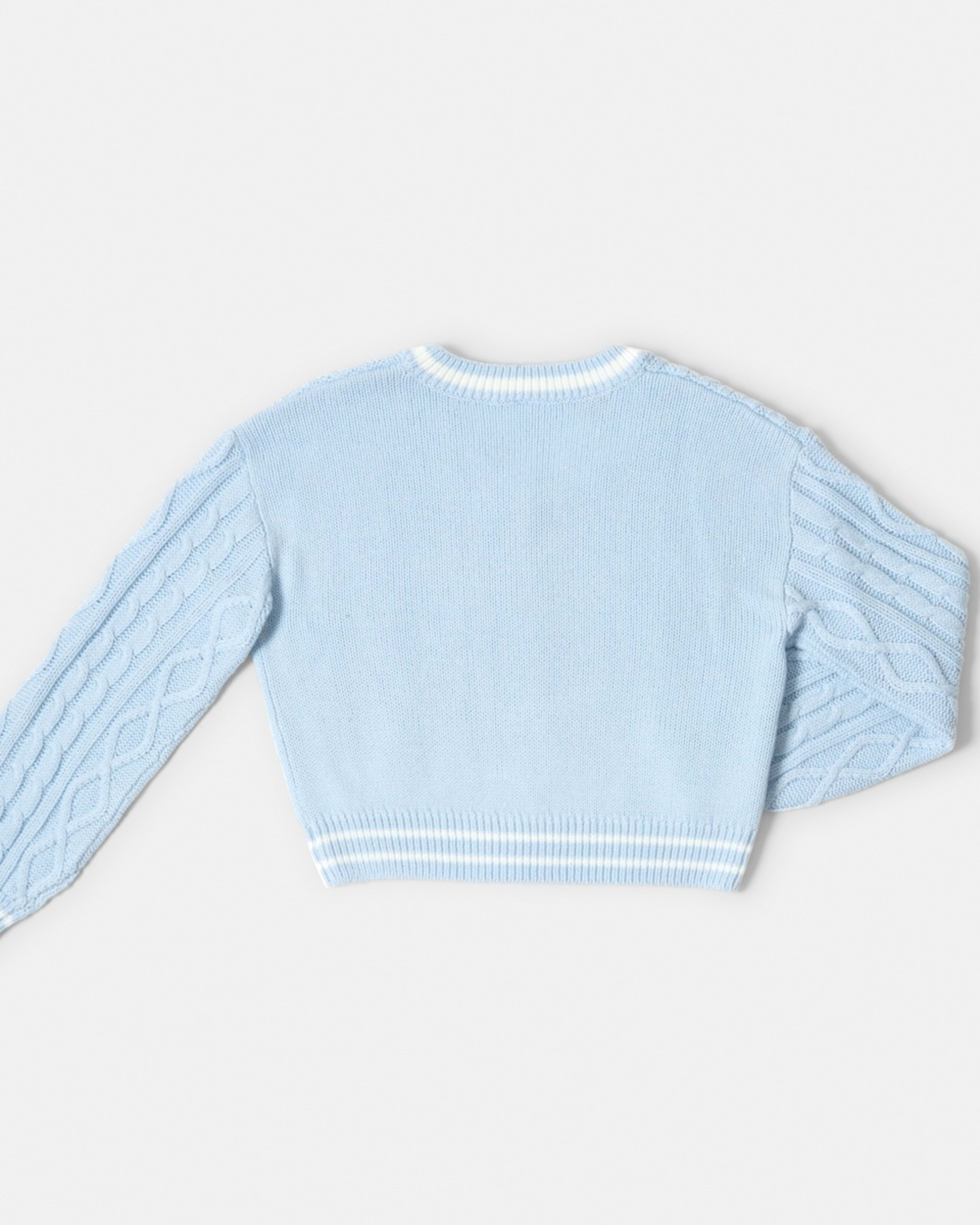 9 Cable Knit Jumper Doll Blue, 9 of 9