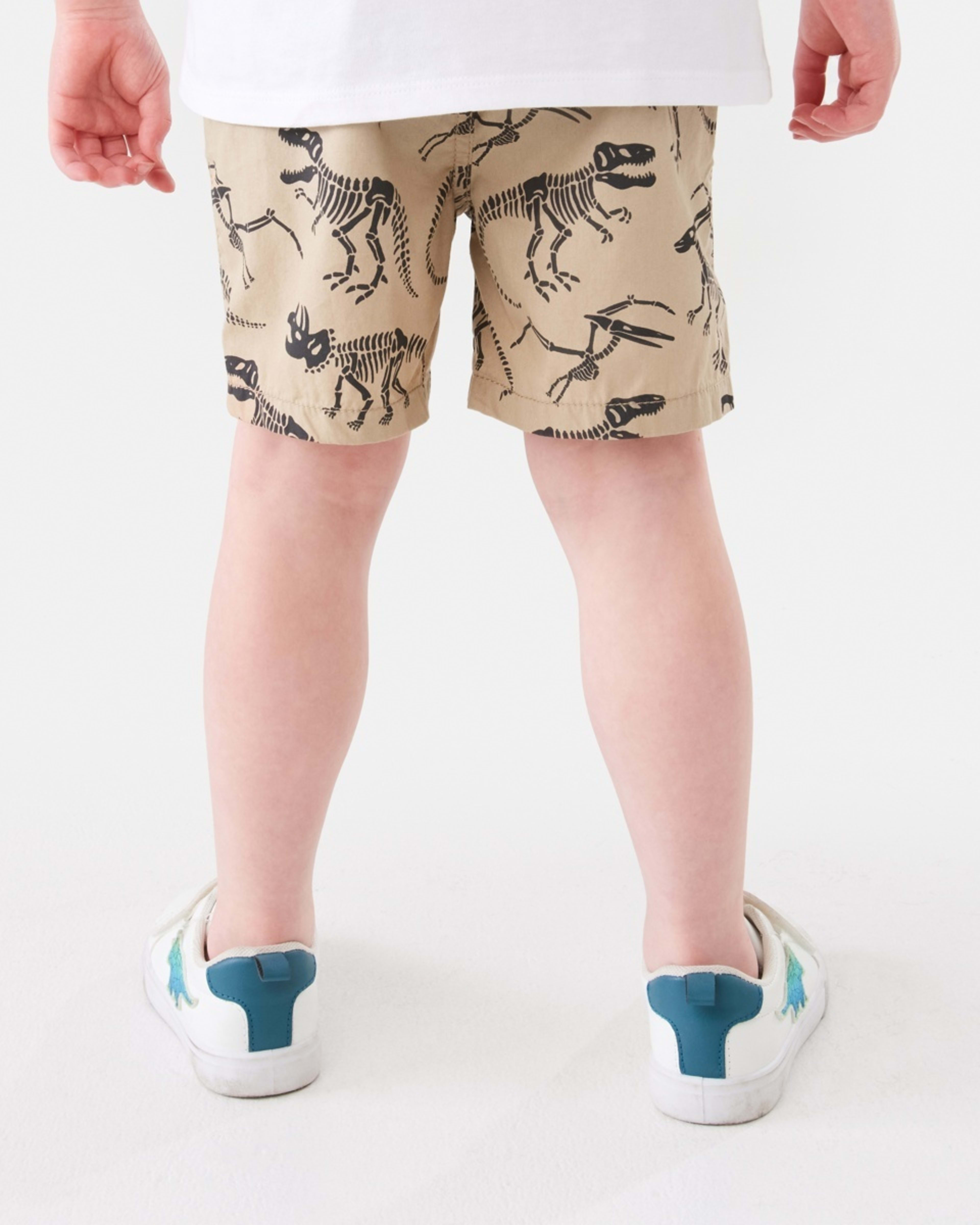 2 Poplin Shorts Brn Dino, 2 of 9
