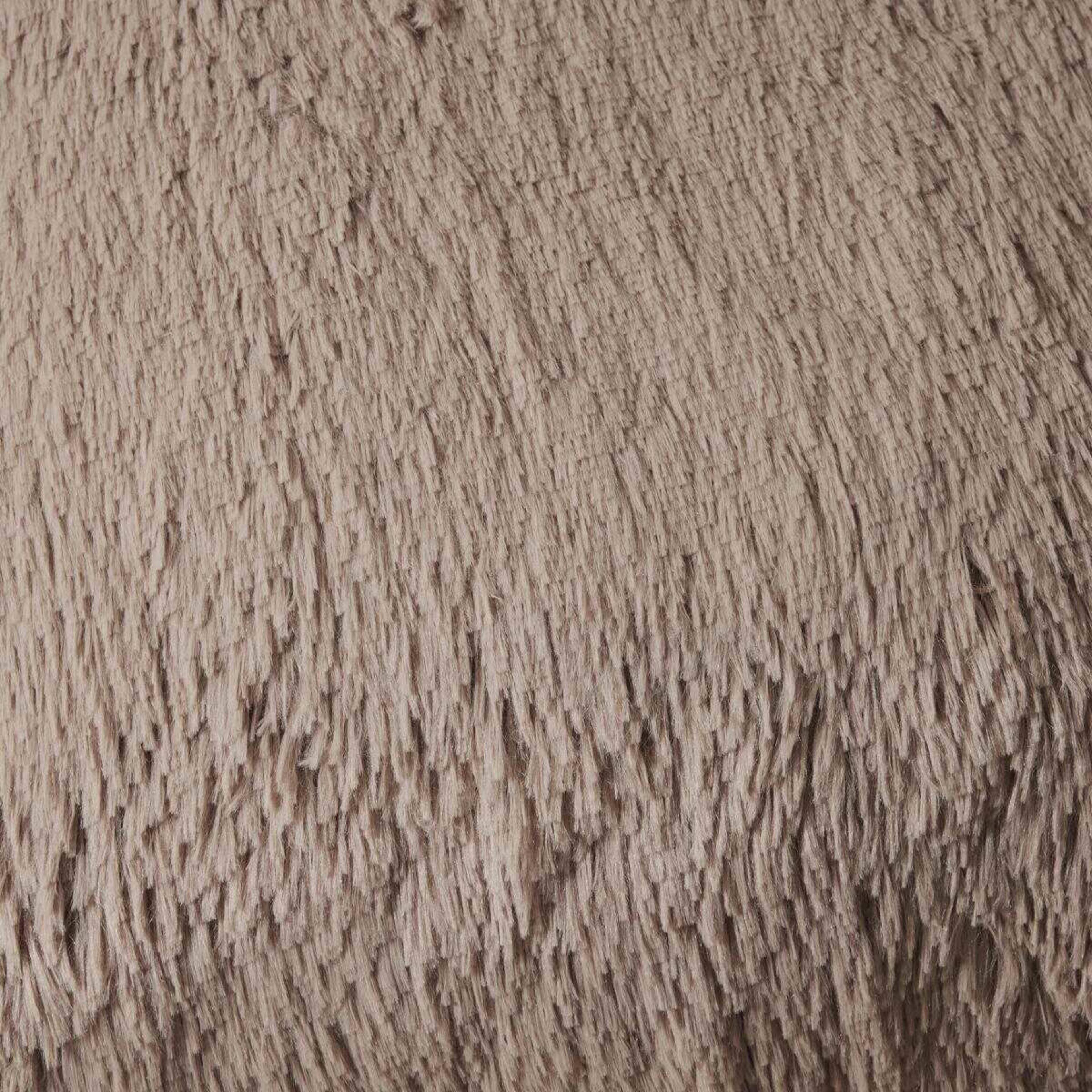 6 Faux Fur Taupe Expanding Chair, 6 of 6