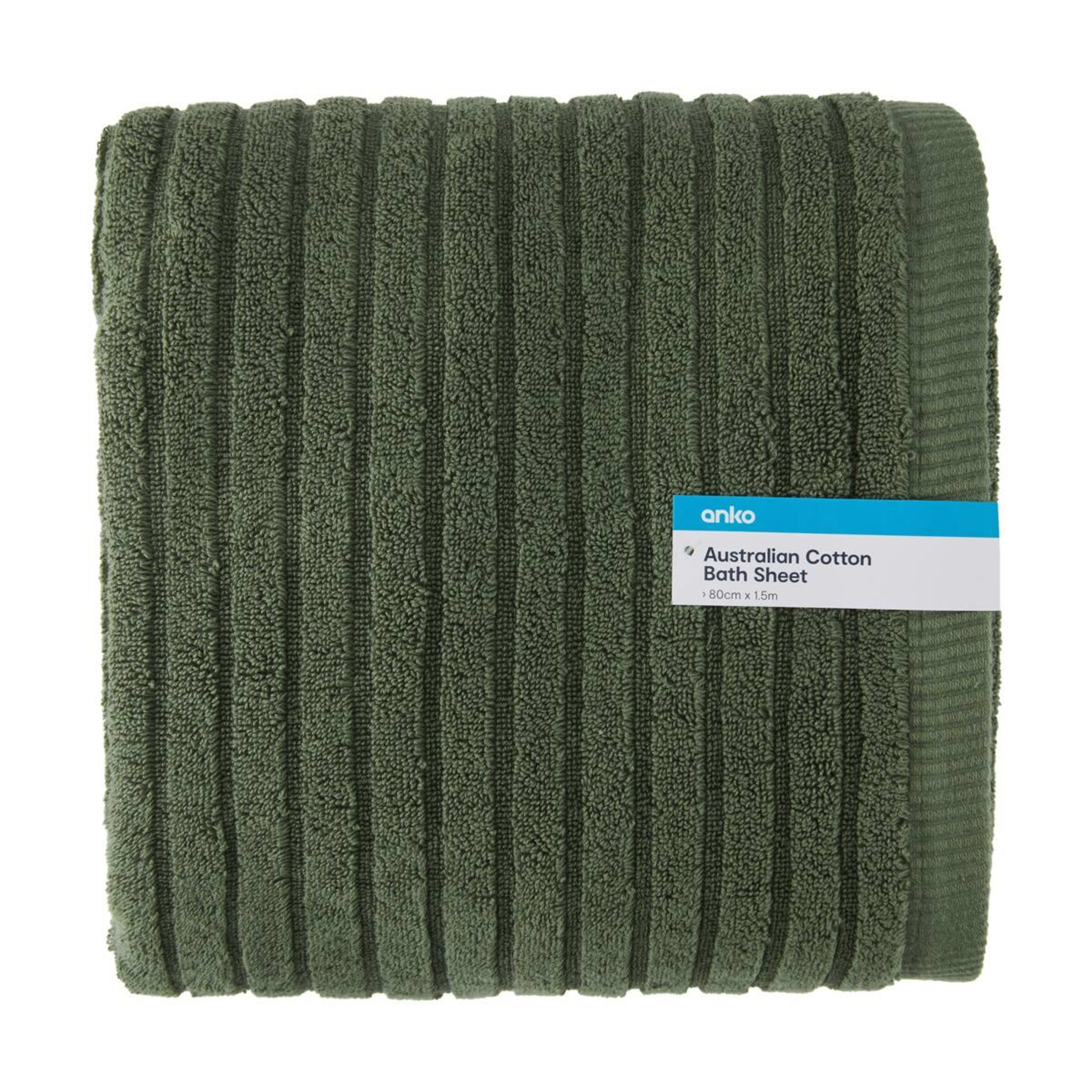 5 Australian Cotton Bath Sheet - Green, 5 of 6