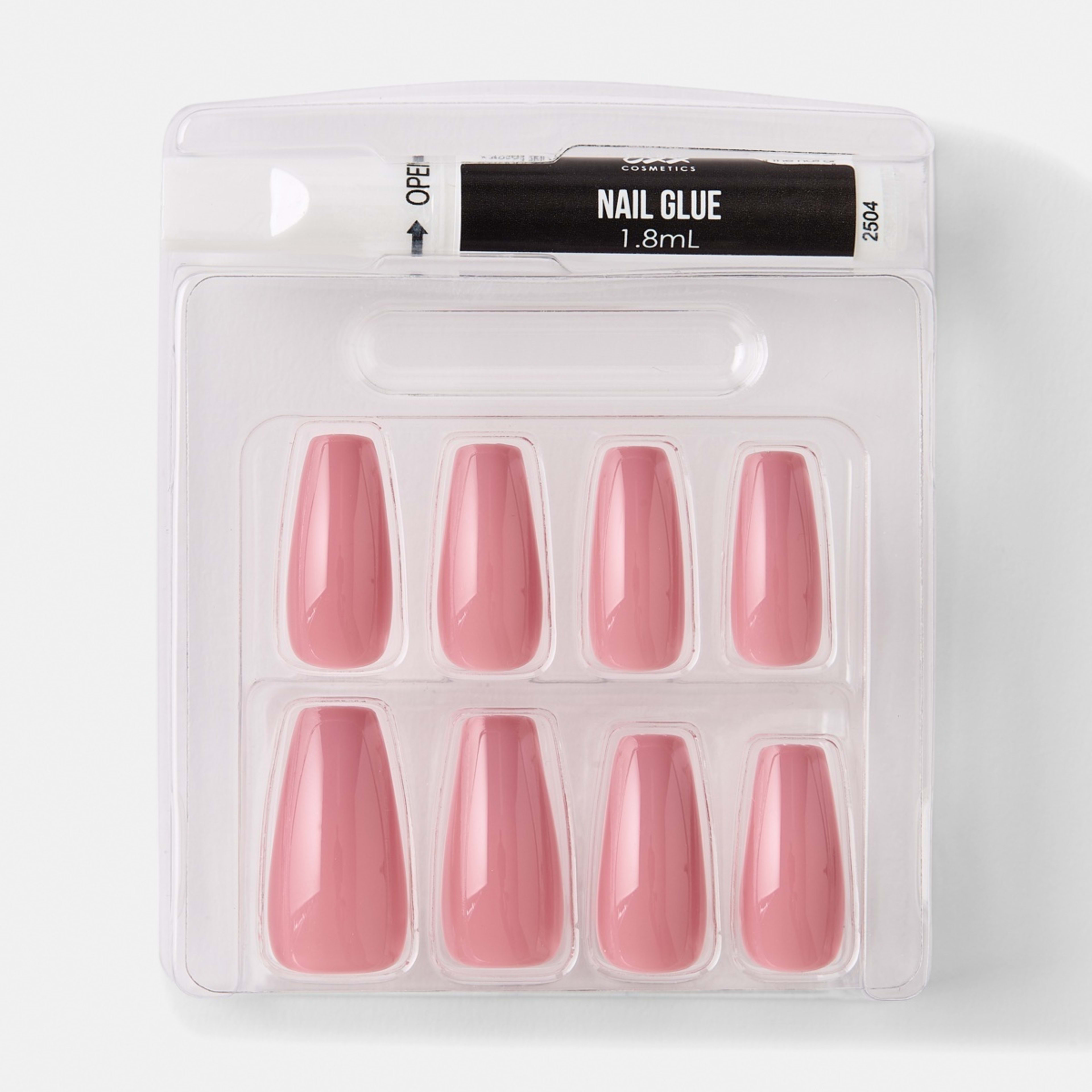 3 OXX Cosmetics 24 Pack Artificial Nails with Adhesive - Squareletto Shape, Nude, 3 of 5