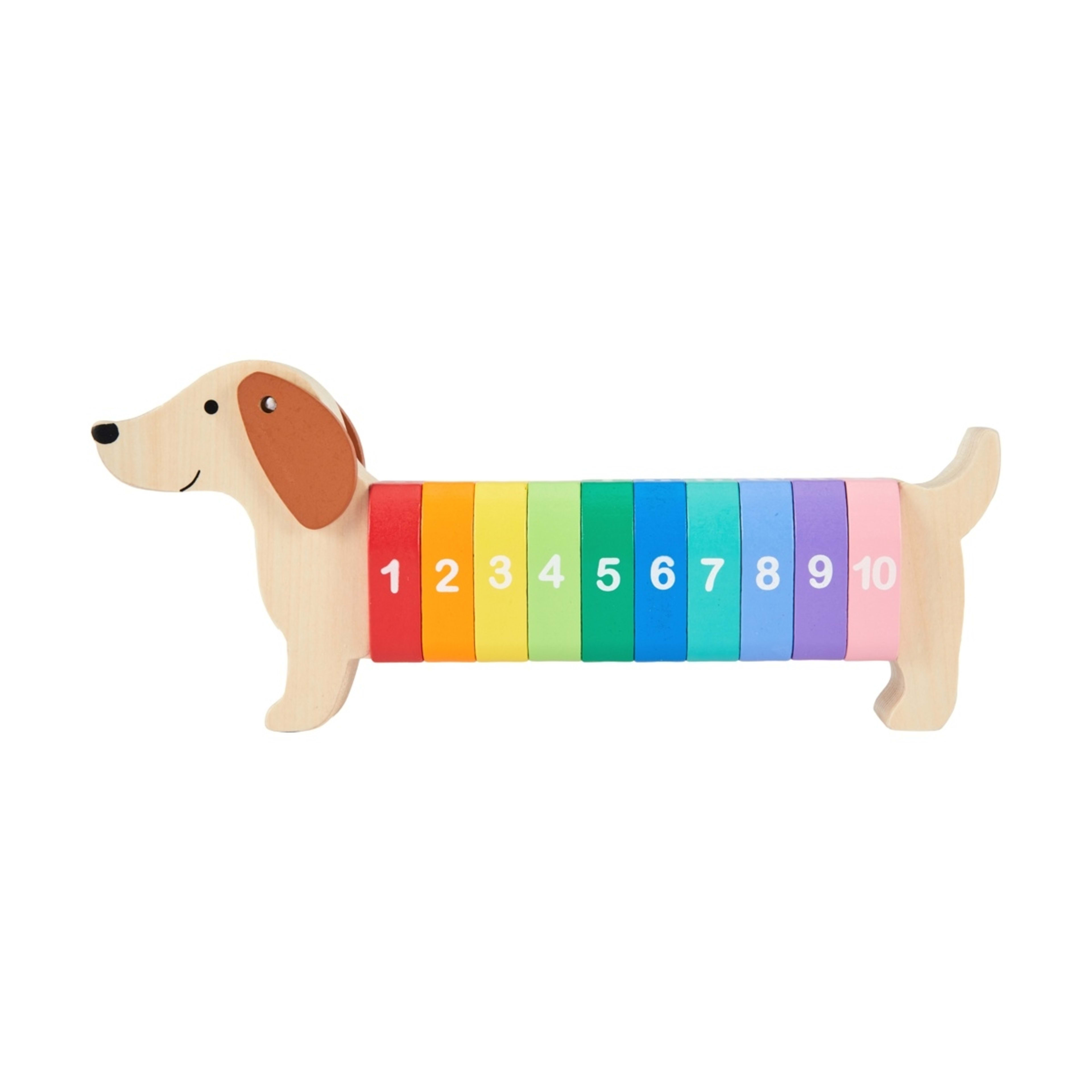 2 Wooden Play Count and Stack Dog, 2 of 8