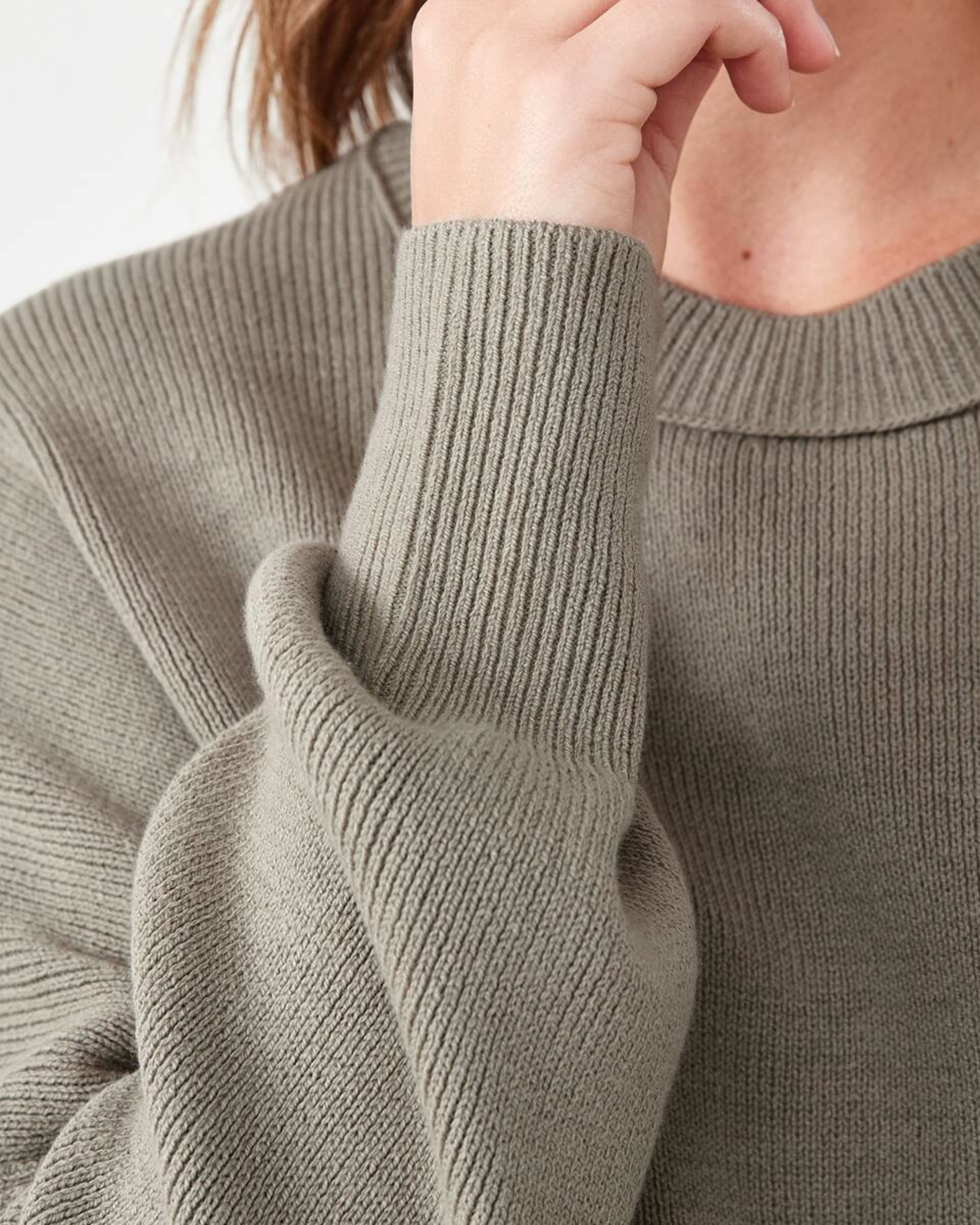 6 Oversized Crew Neck Jumper LIGHT KHAKI, 6 of 7