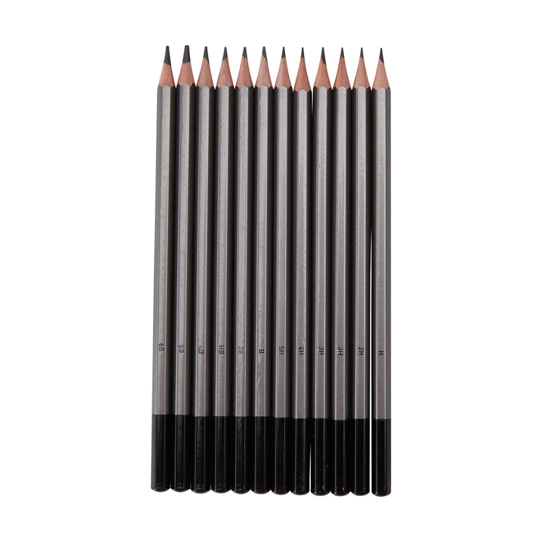 12 Pack Sketching Pencils Kmart