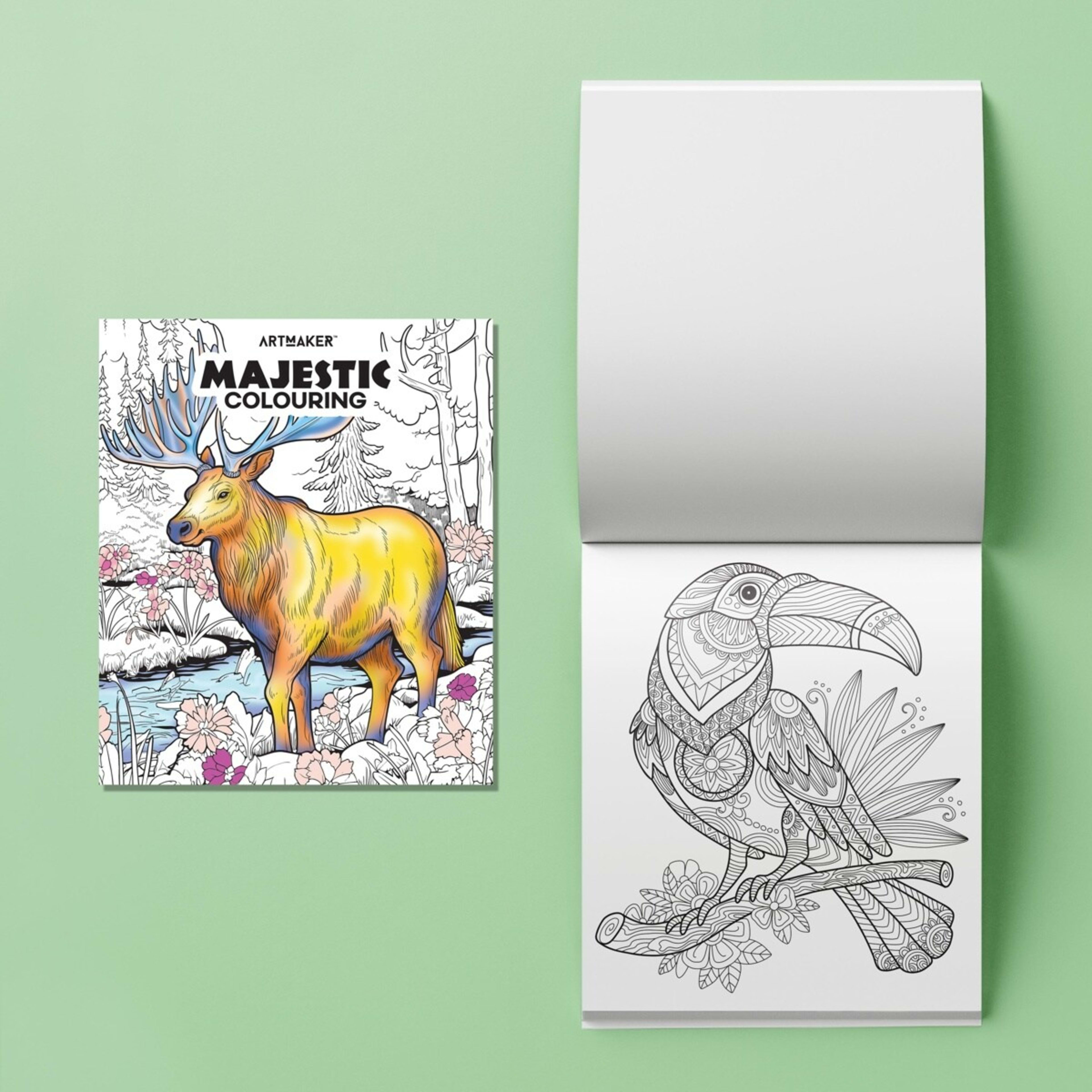 4 Art Maker Majestic Colouring Complete Starter Kit - Book, 4 of 5