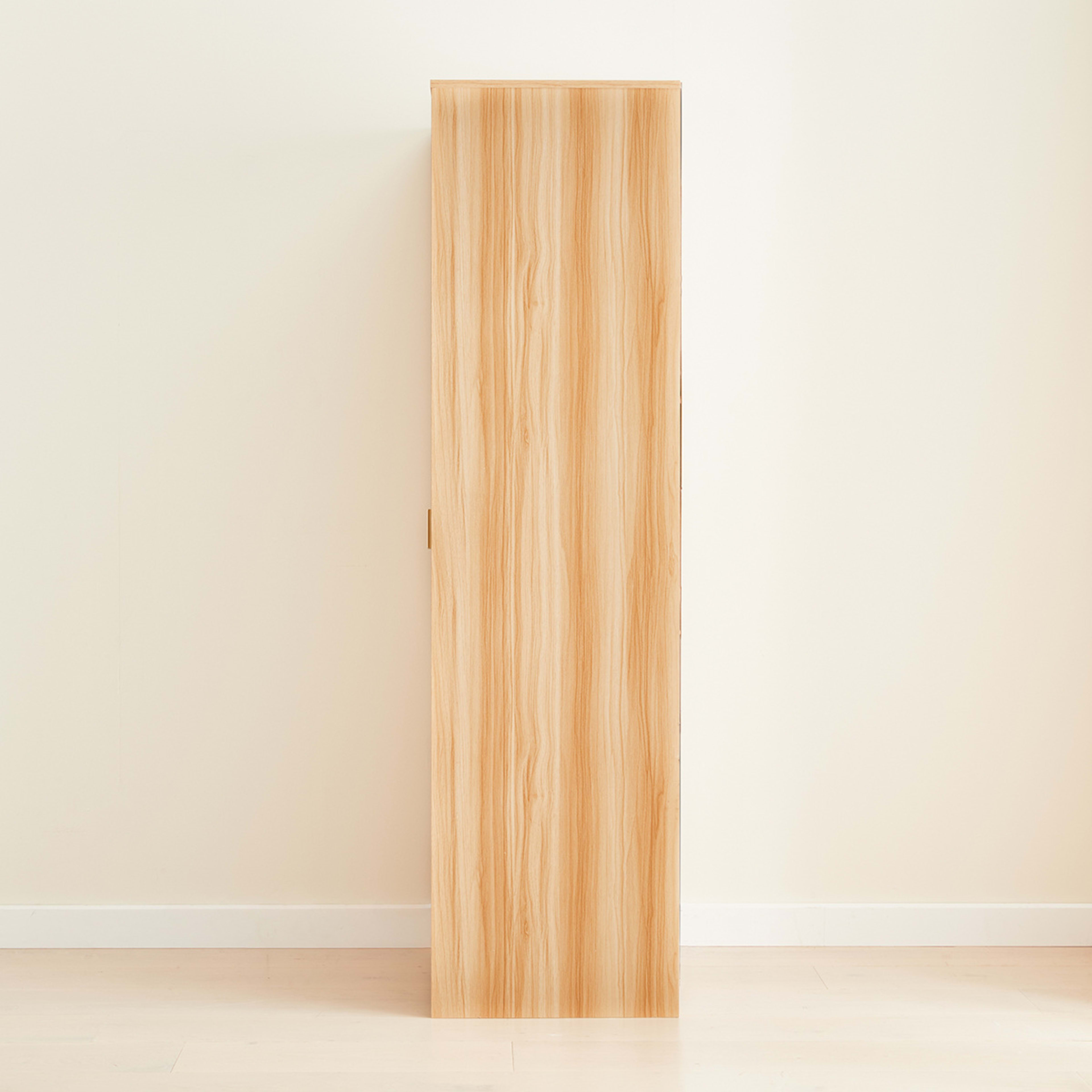Rattan Wardrobe Double Hanging Storage with Shelf Kmart