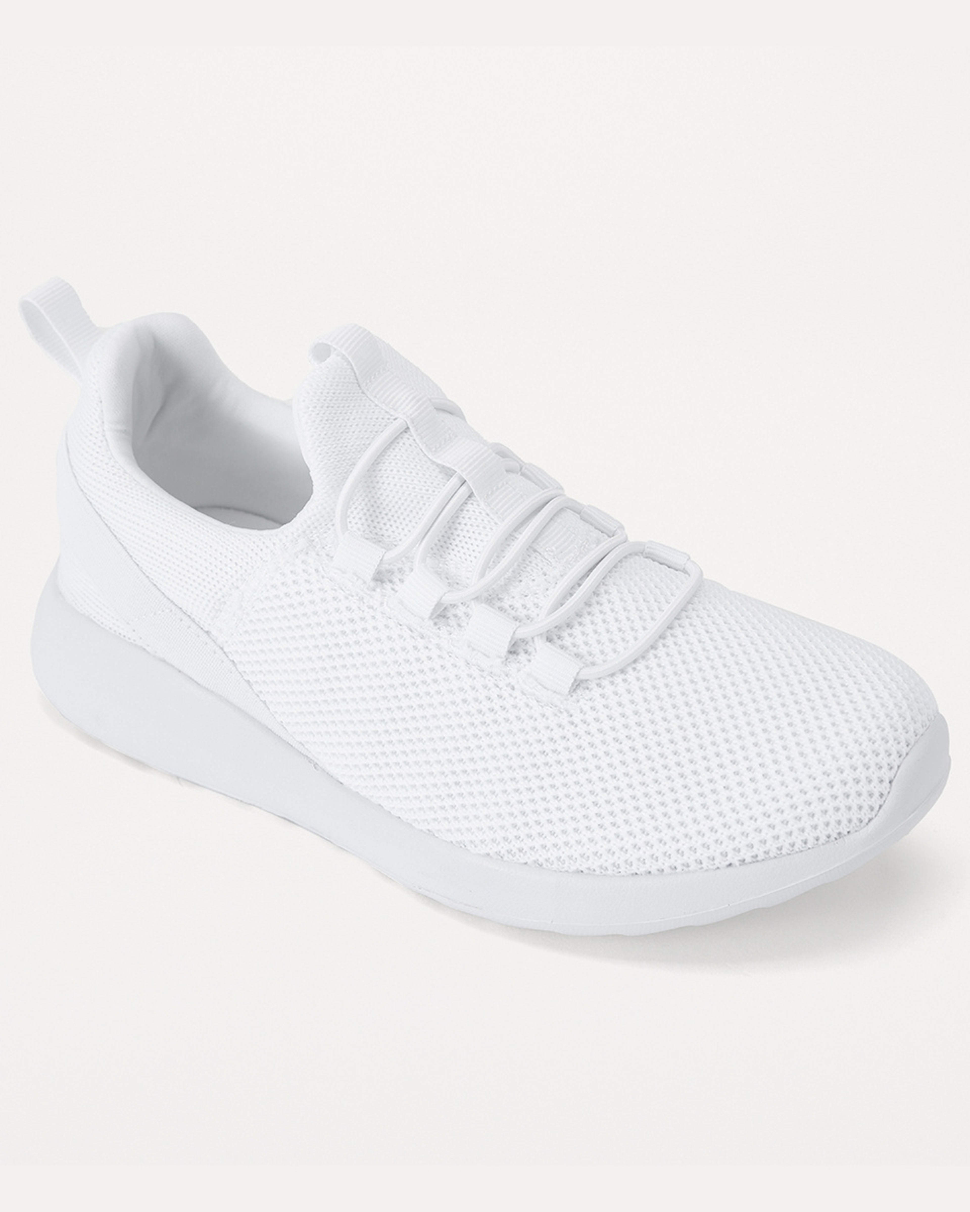 1 Comfort Sneakers with Elastic Laces WHITE