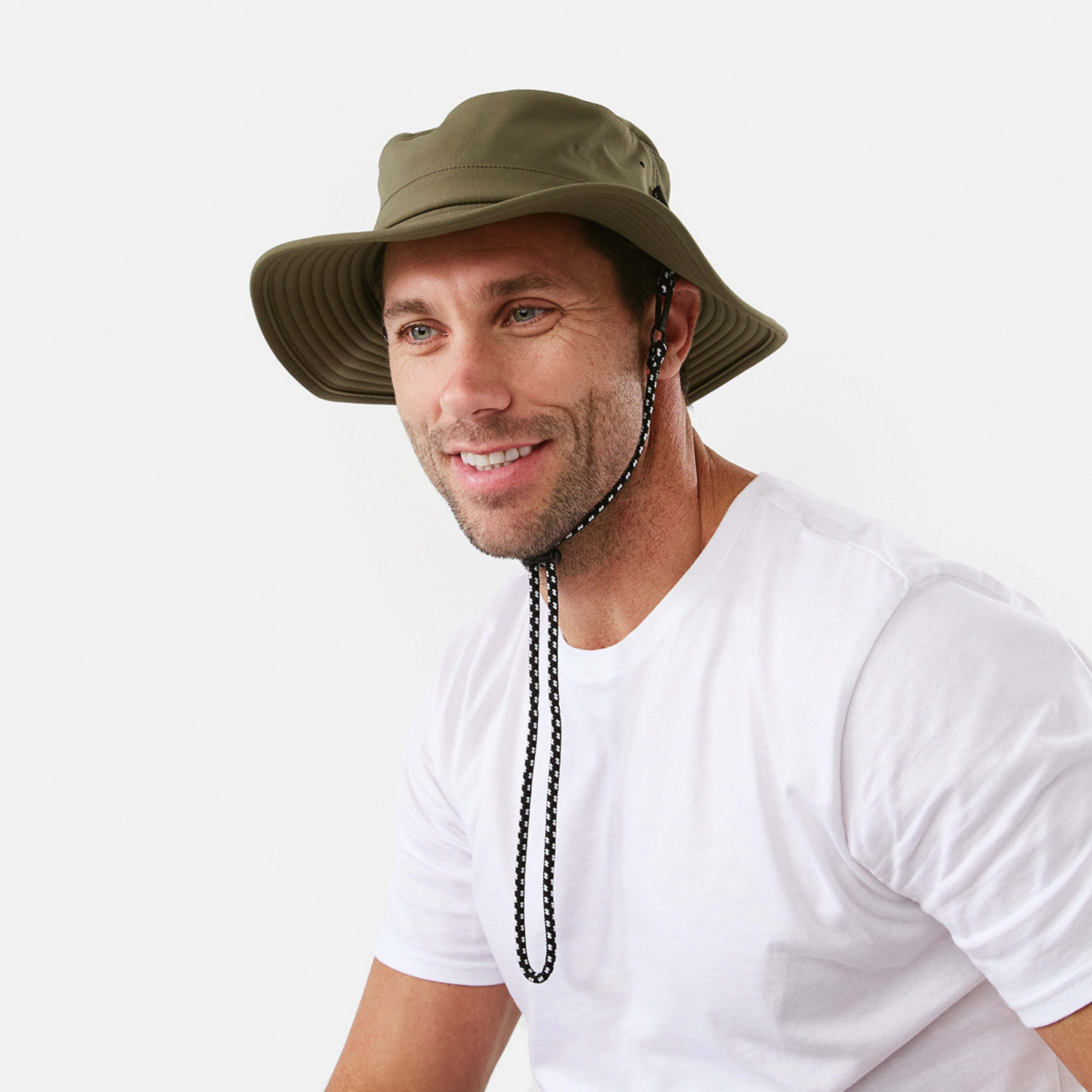 3 Water Resistant Wide Brim Hat Khaki, 3 of 4