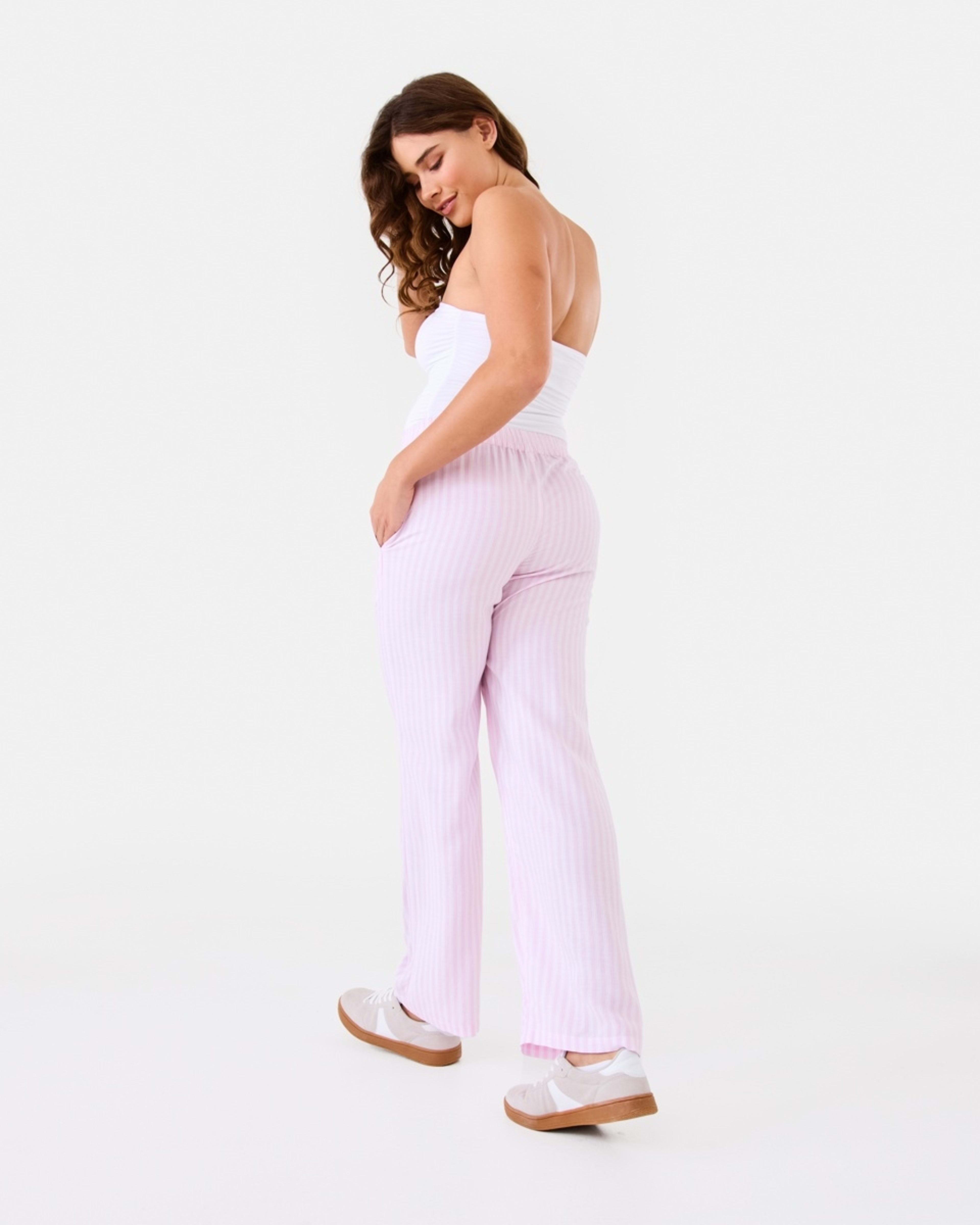 6 Relaxed Pants Pink Strp, 6 of 9