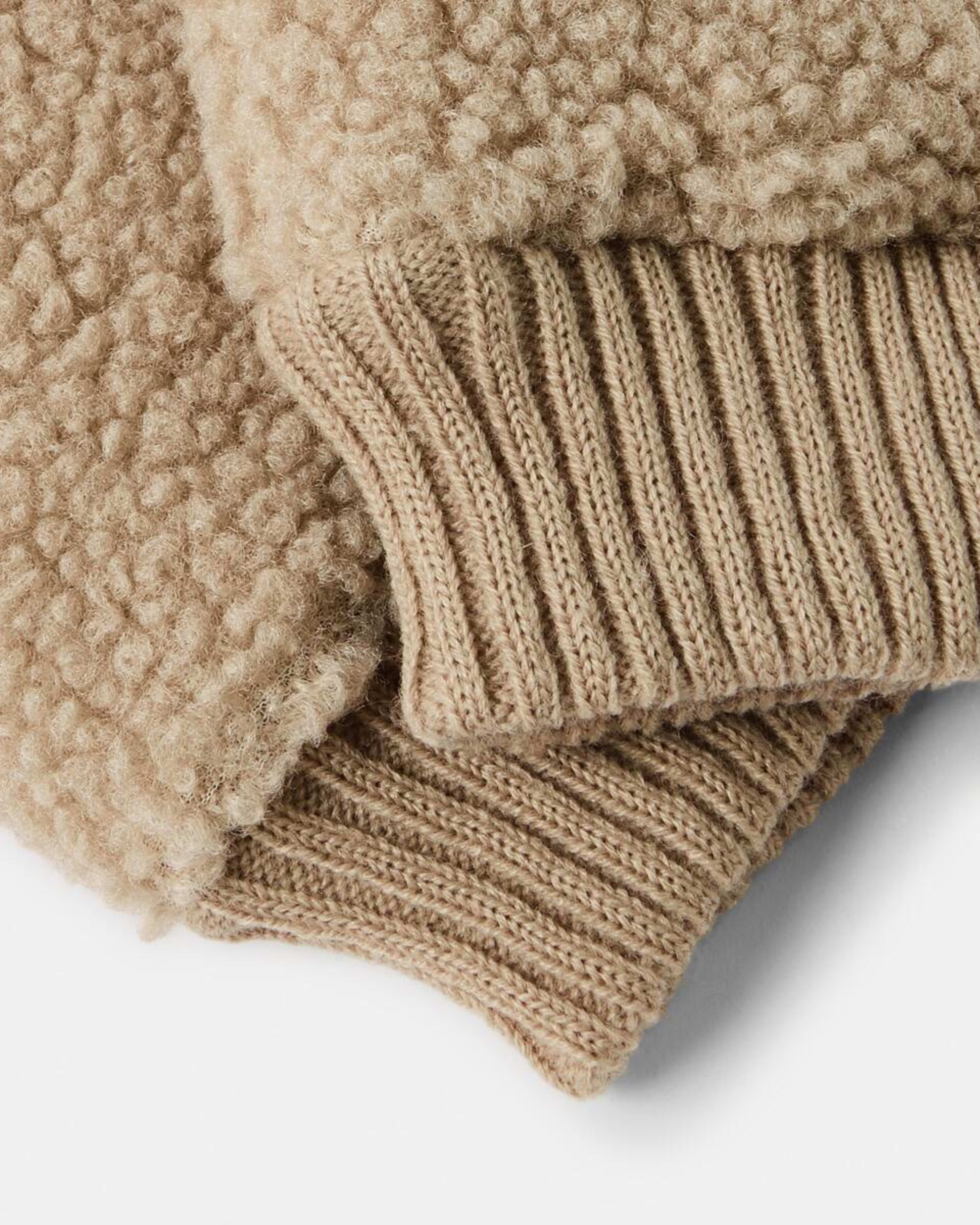 3 Teddy Rib Gloves Bone Beige, 3 of 4