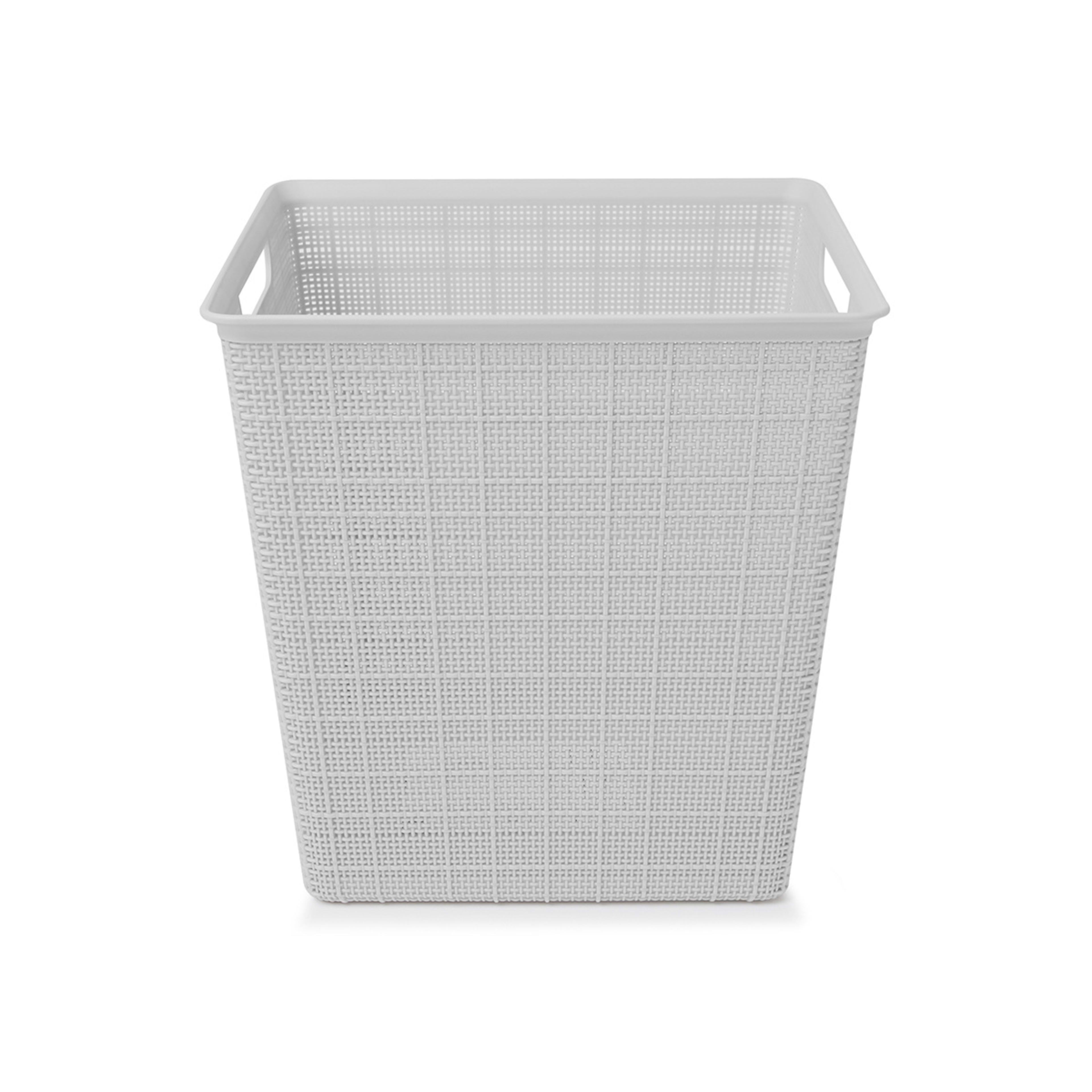 5 15.5L Square Linen Weave Basket - Grey, 5 of 7
