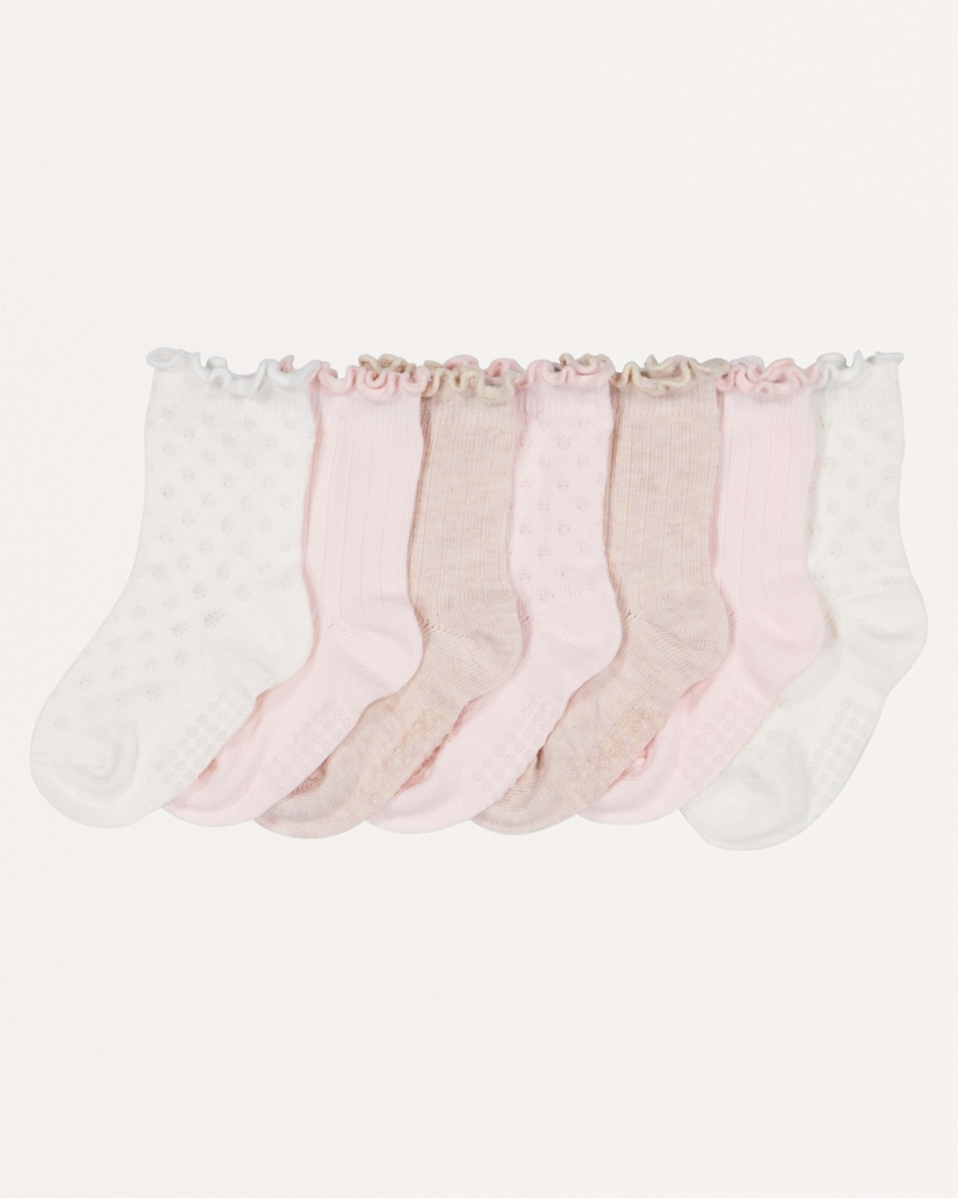 1 7 Pack Lettuce Edge Socks Pur Rib, 1 of 2