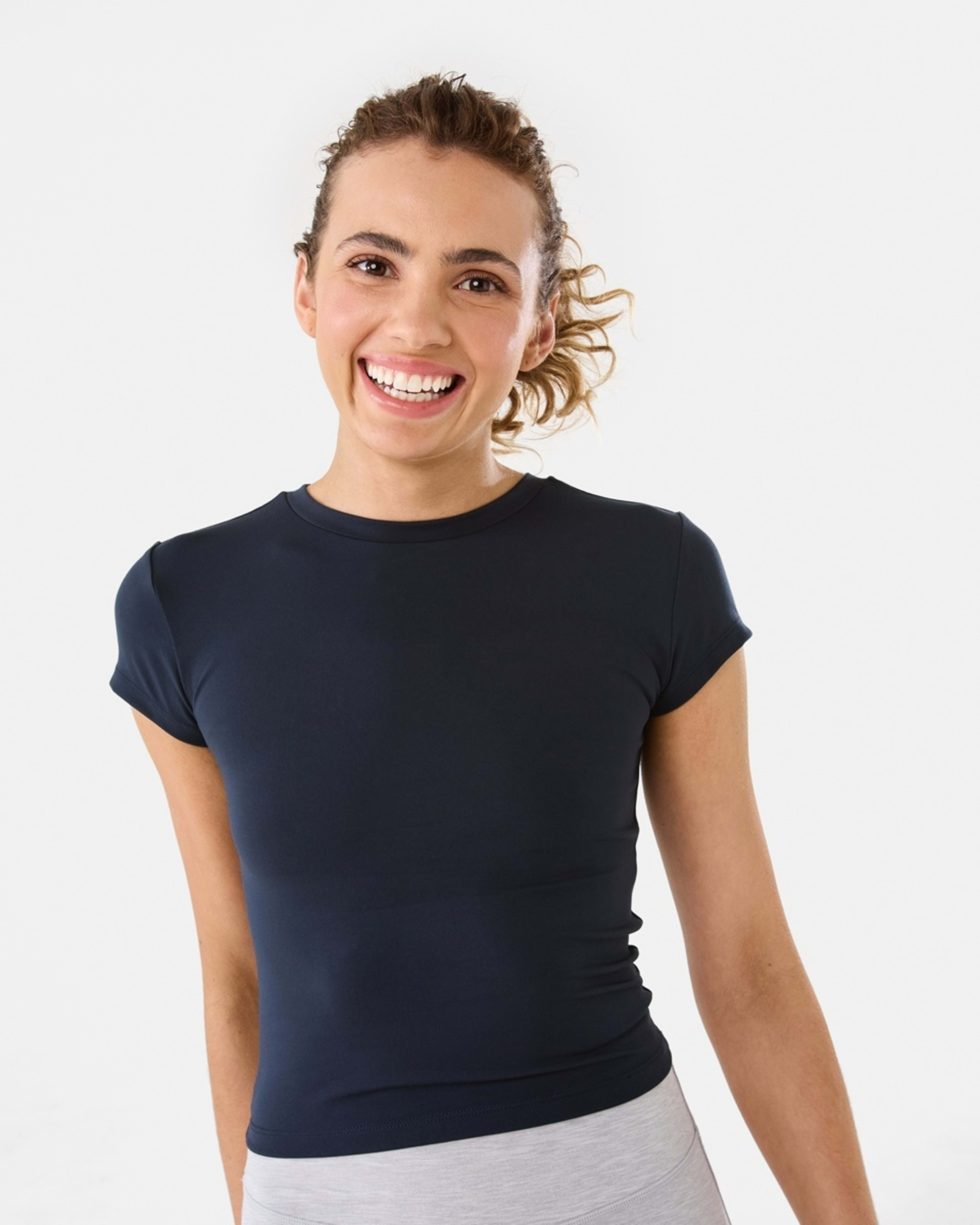 1 Active Womens Ultra Soft Crew Neck T-shirt SHADE NAVY