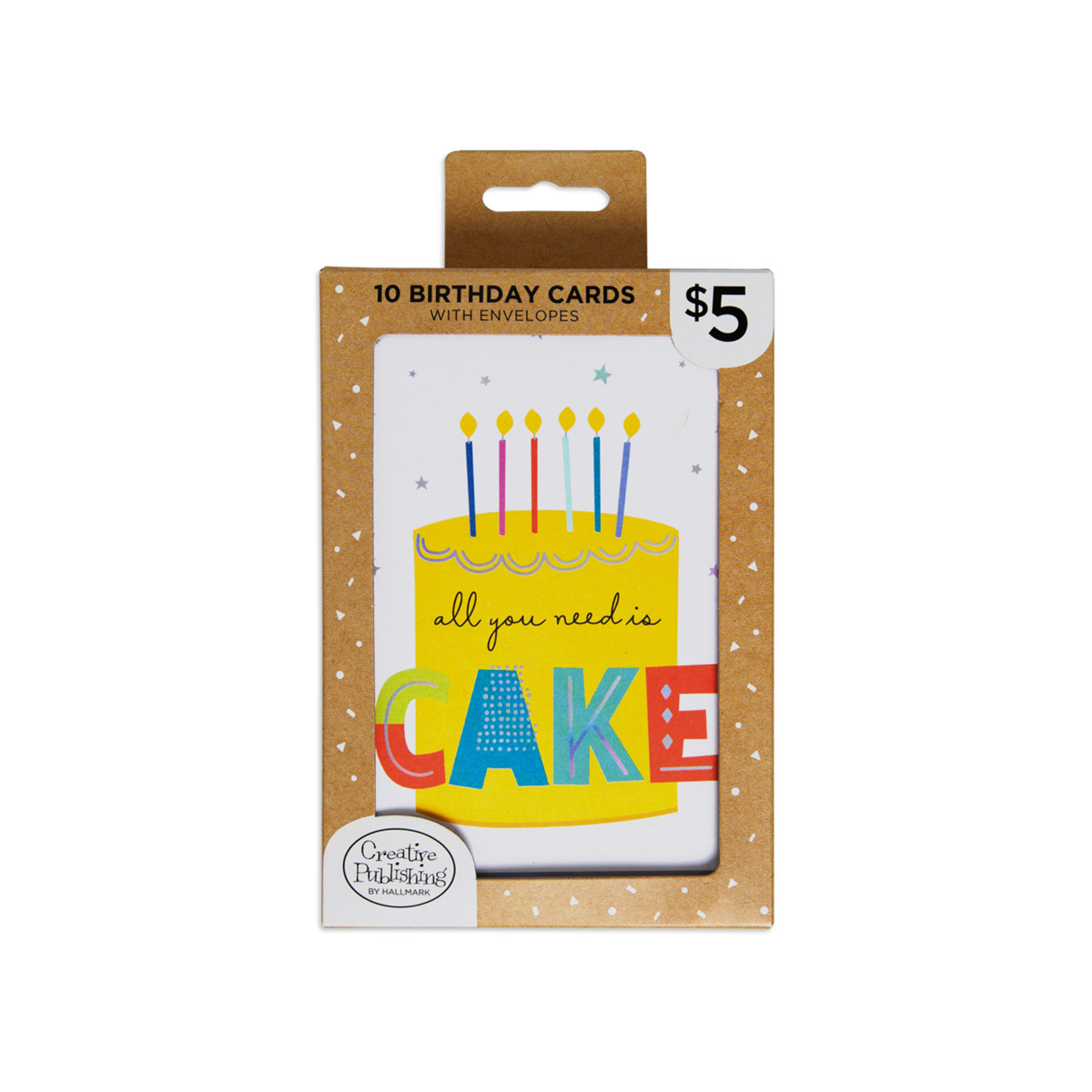 1 10 Pack Creative Publishing by Hallmark Colourful Contemporary Birthday Cards