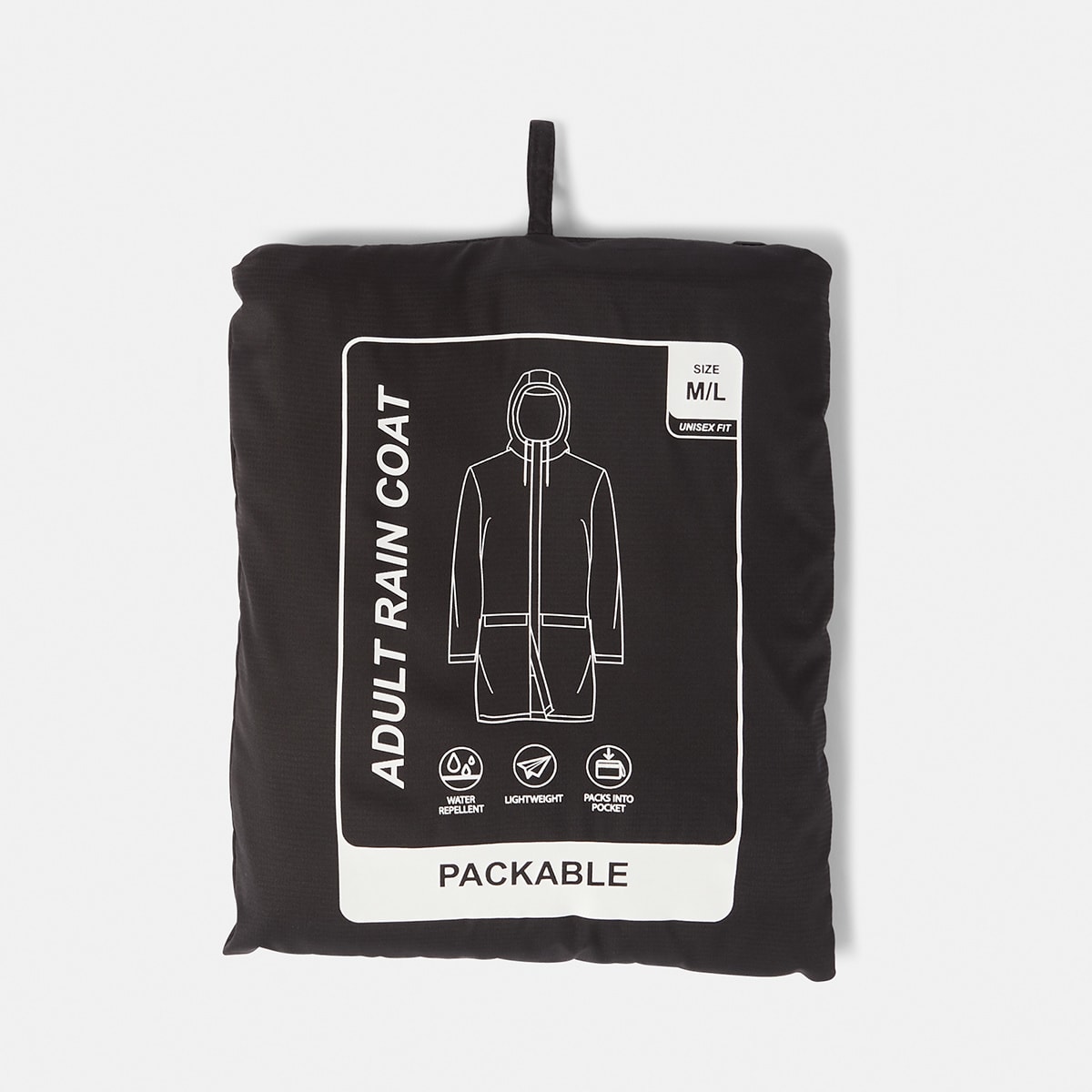 Active Unisex Packable Raincoat Kmart