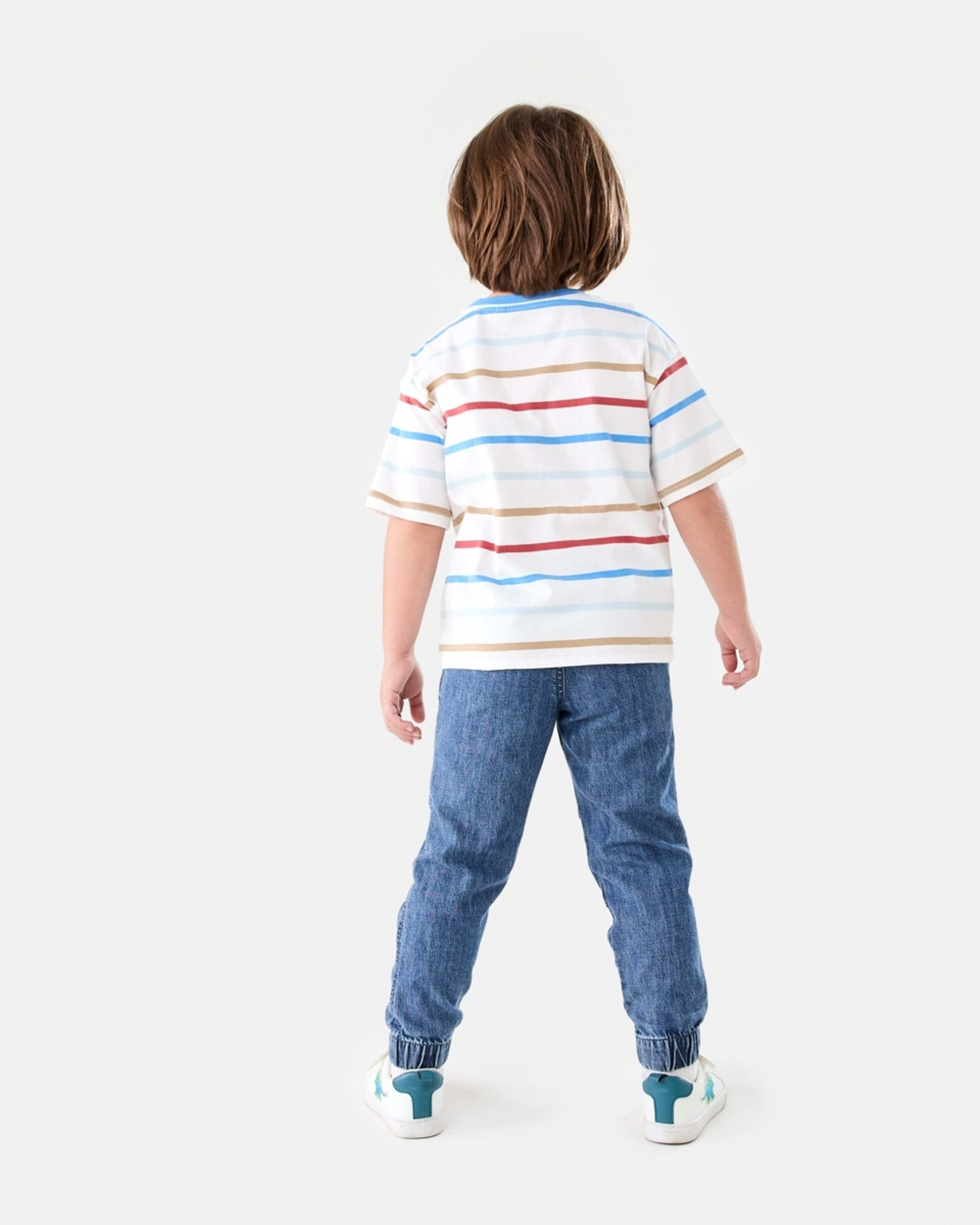 6 Stripe T-shirt THICK AND THIN MULTI STRIPE, 6 of 6