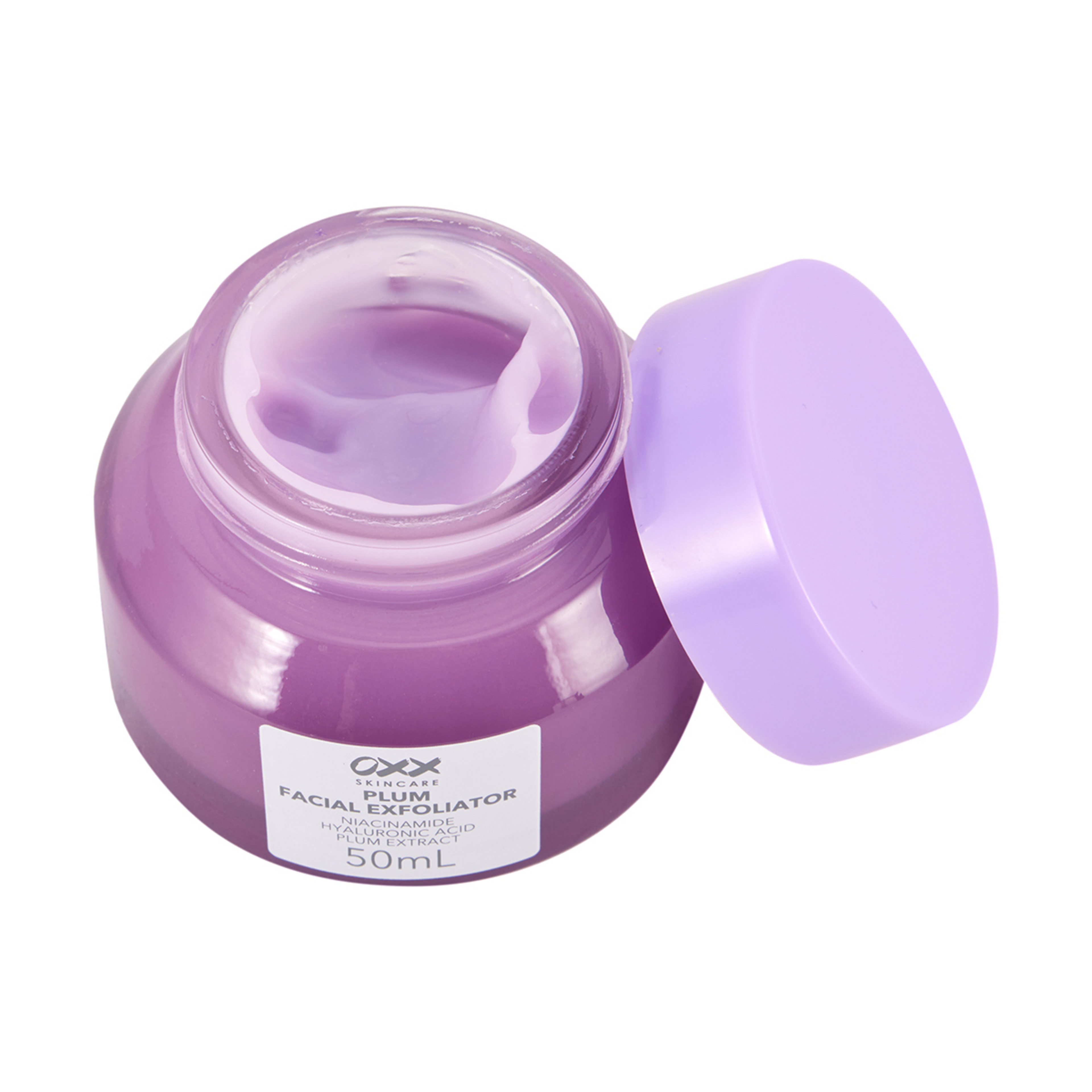 OXX Skincare Plum Facial Exfoliator 50ml Niacinamide, Hyaluronic Acid