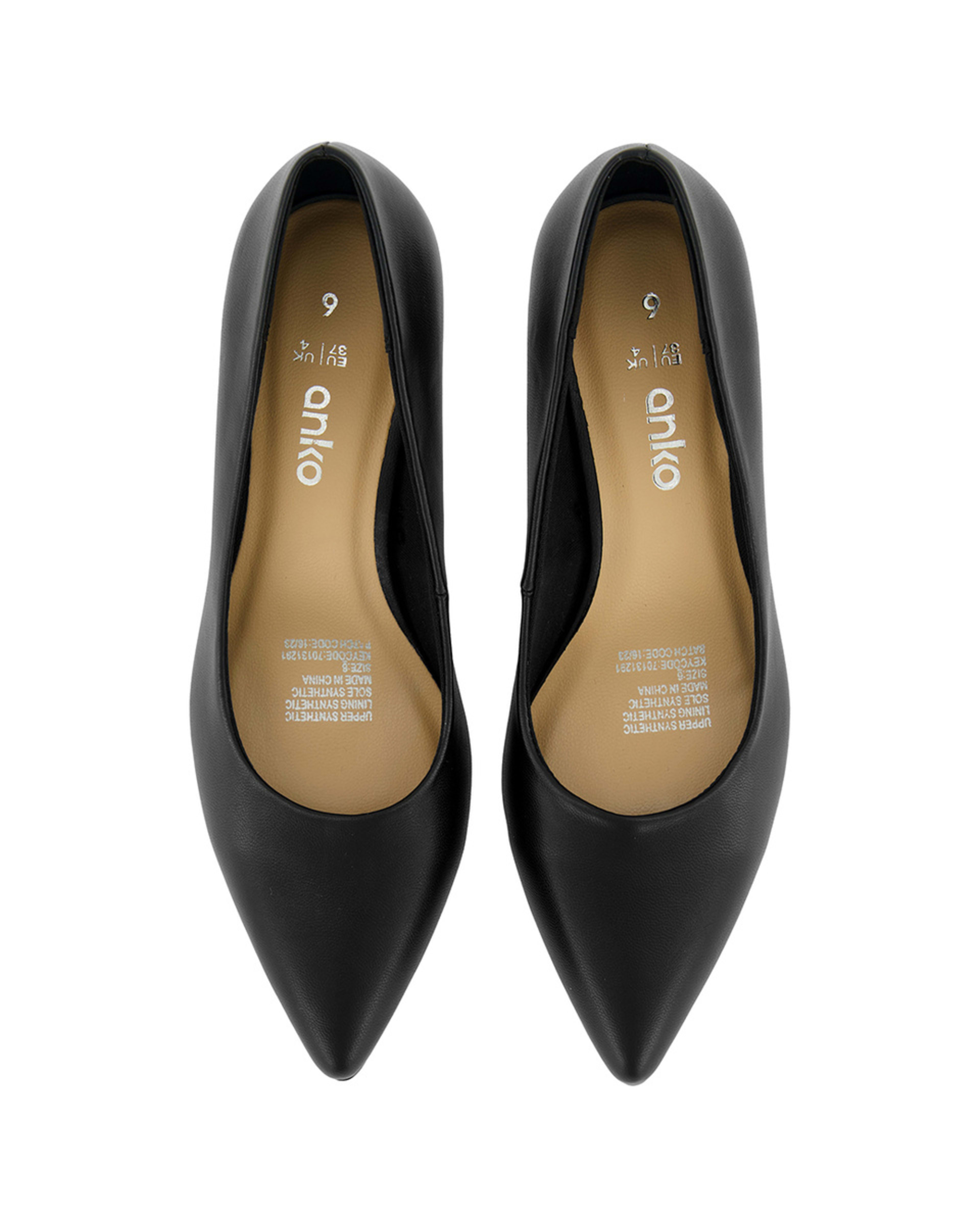 4 Mid Heel Court Shoes Black, 4 of 5