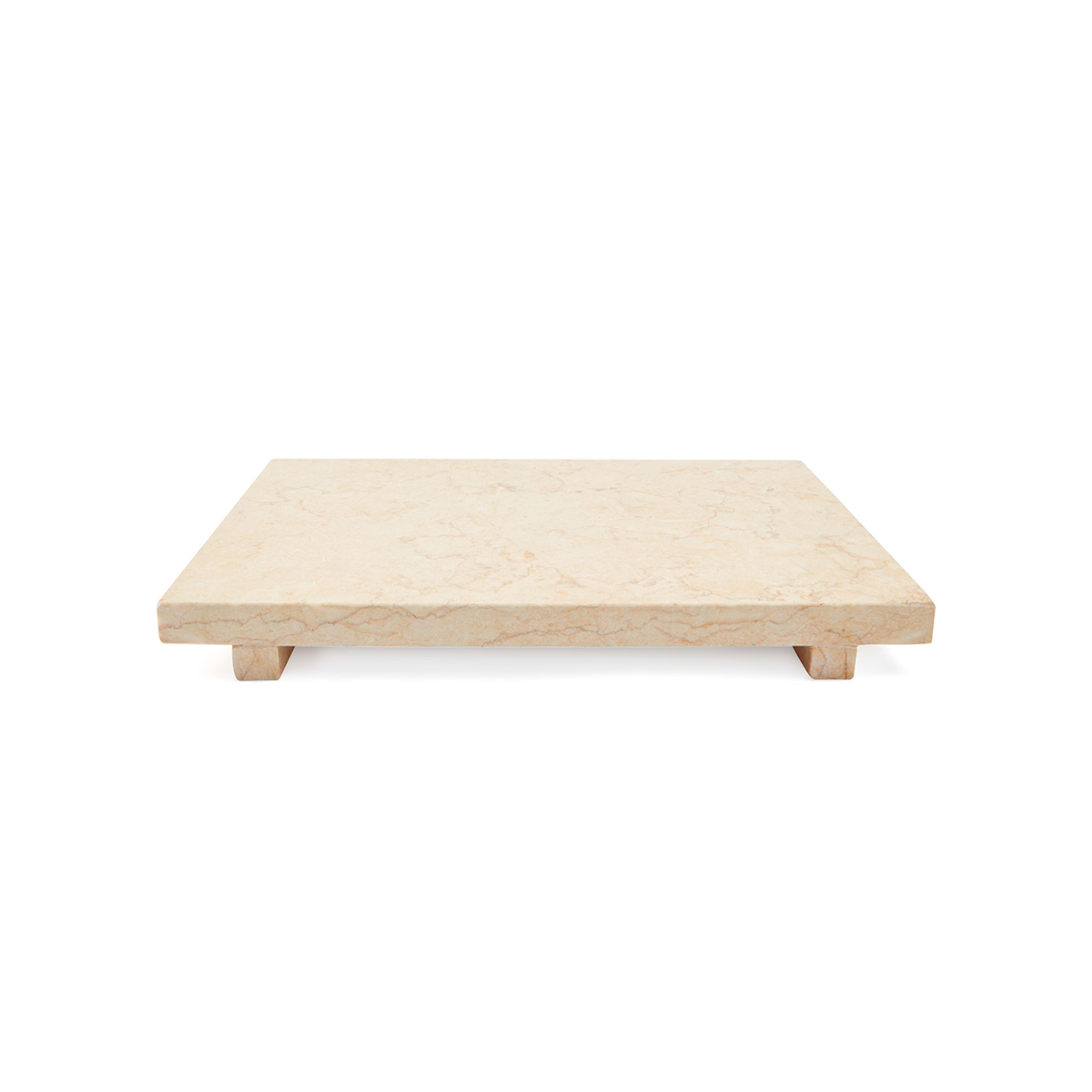 Travertine Look Footed Tray Kmart