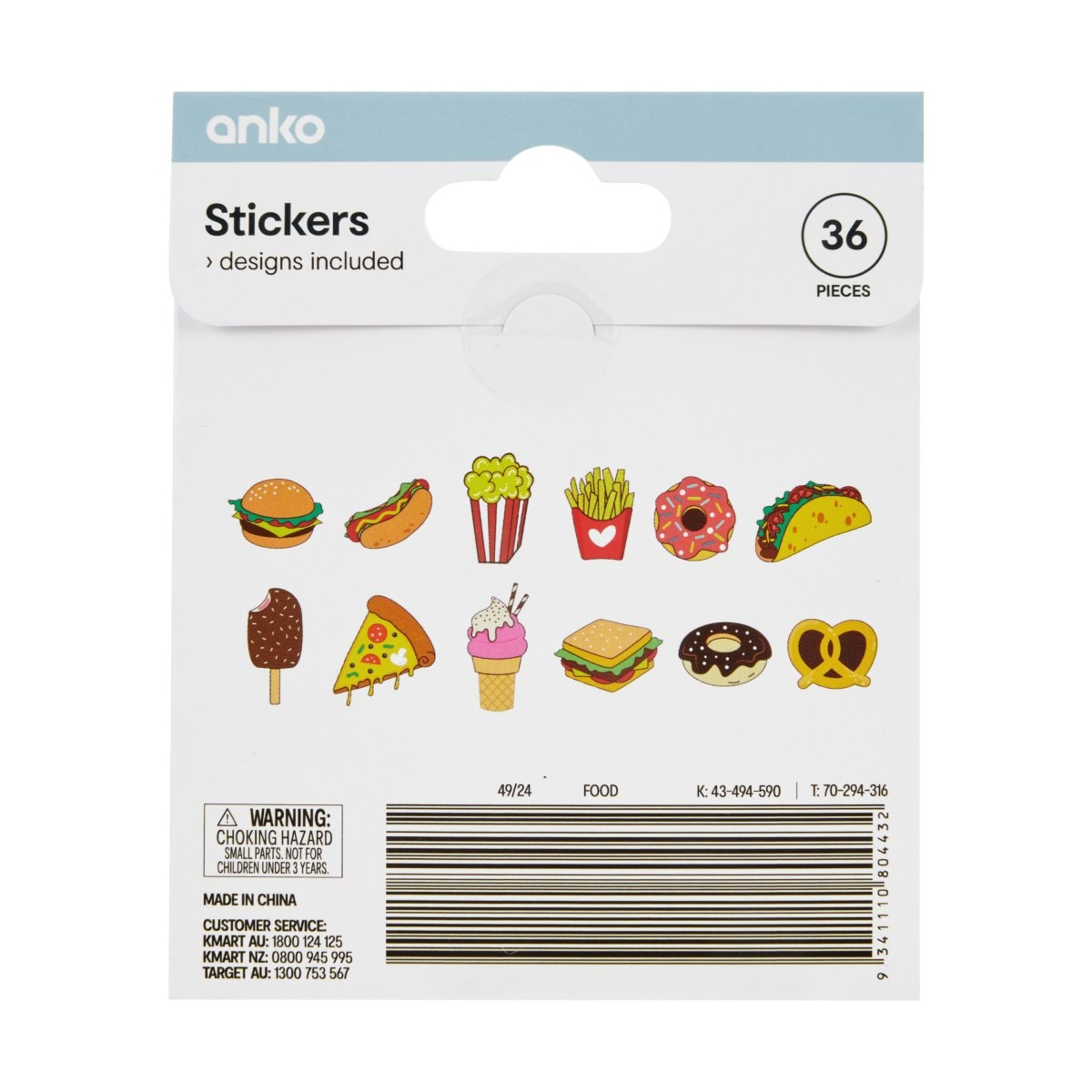 3 36 Piece Stickers - Food, 3 of 3
