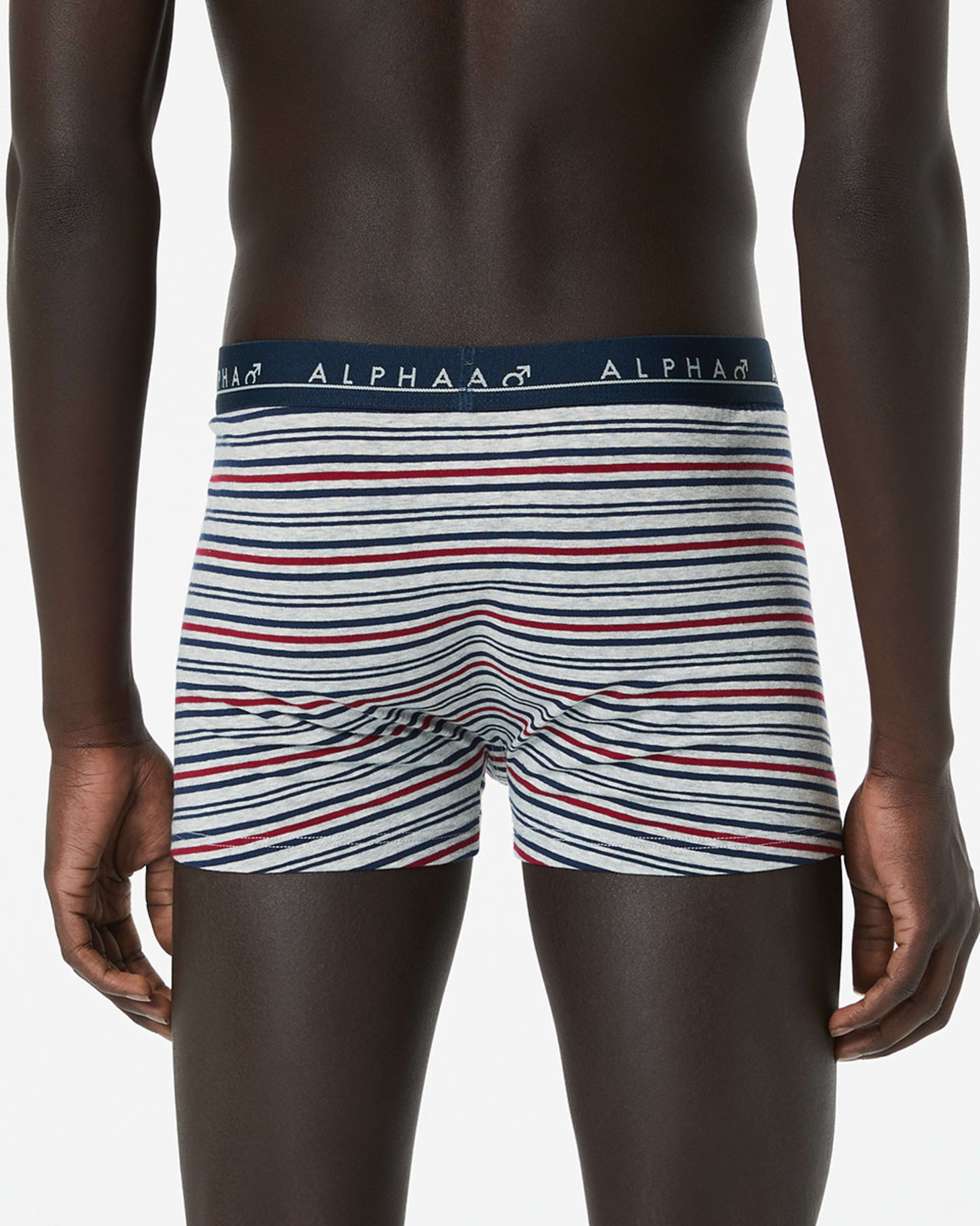 8 5 Pack Stripe and Plain Trunks RED NAVY GREY MULTI, 8 of 10