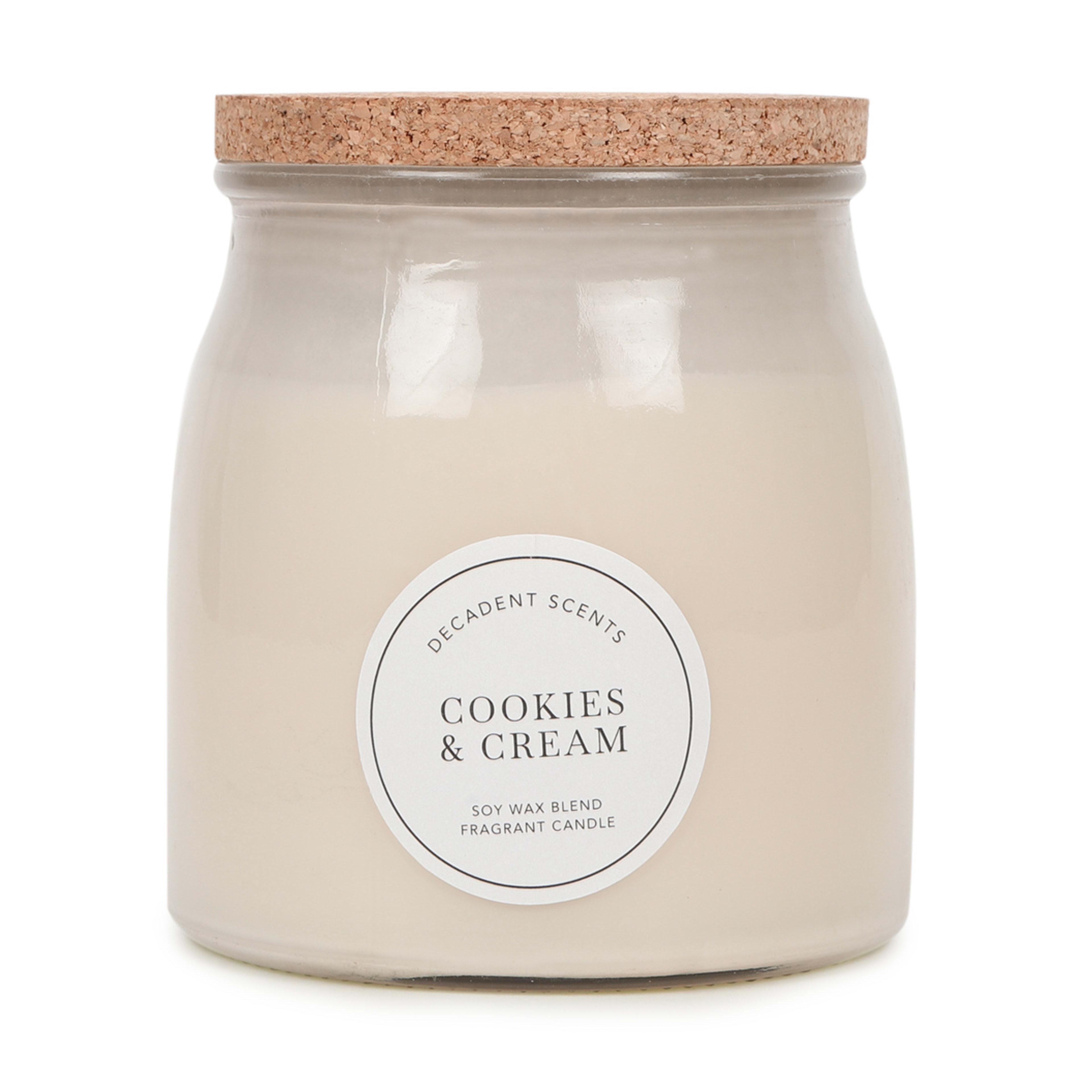 Cookies and Cream Decadent Scents Soy Wax Blend Fragrant Candle