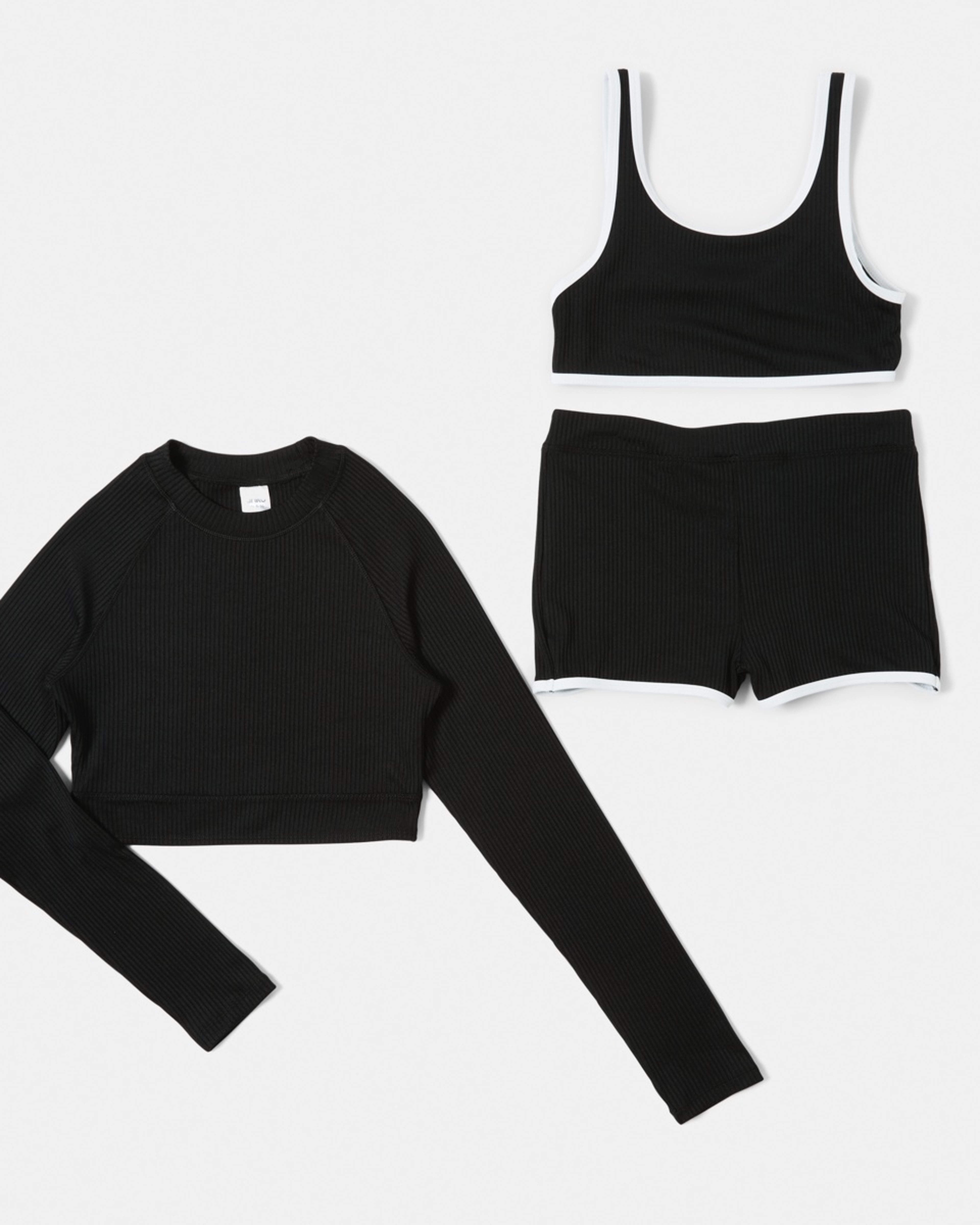 7 3 Piece Swim Set BLACK, 7 of 9