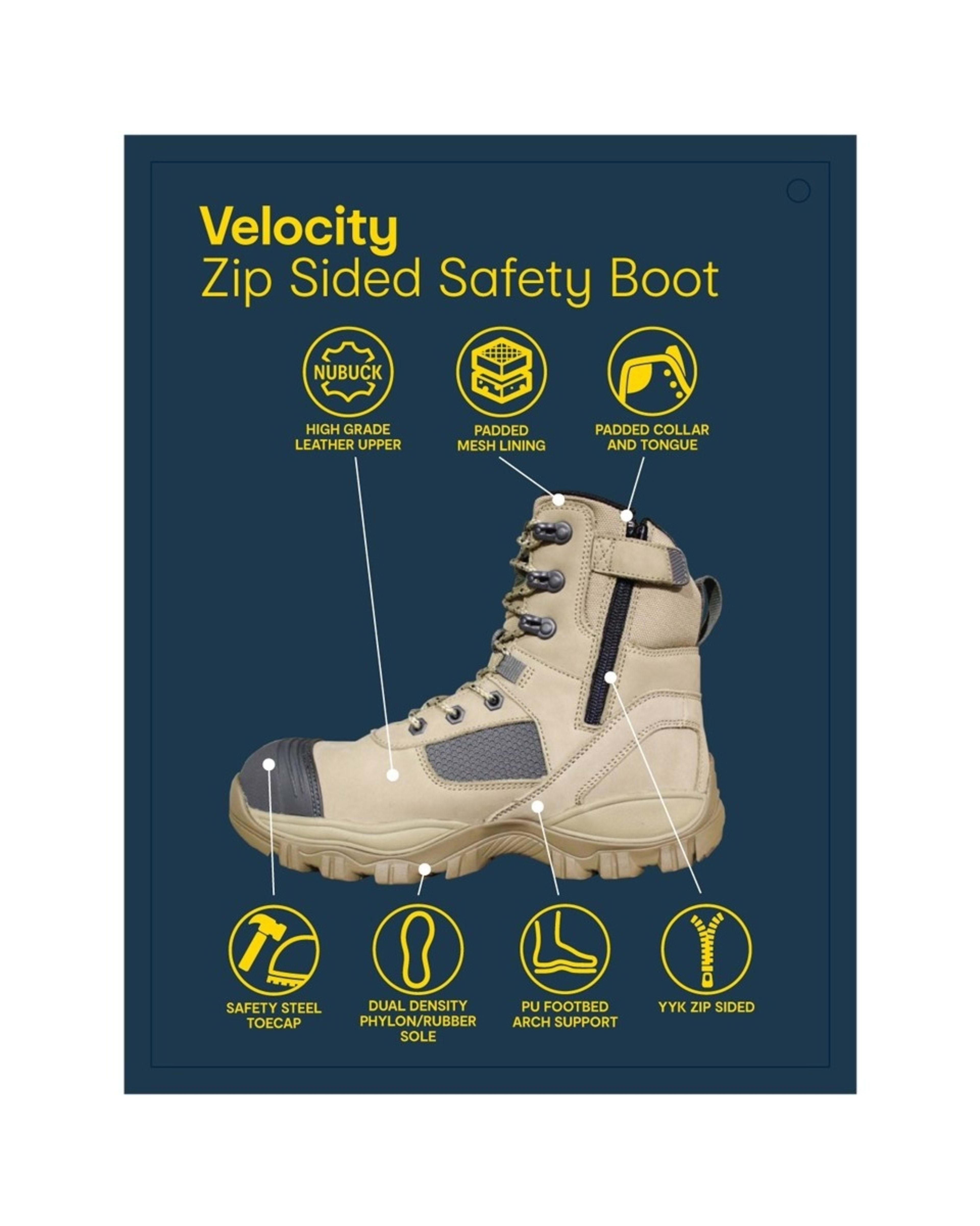 Side Zip Velocity Work Boots Kmart