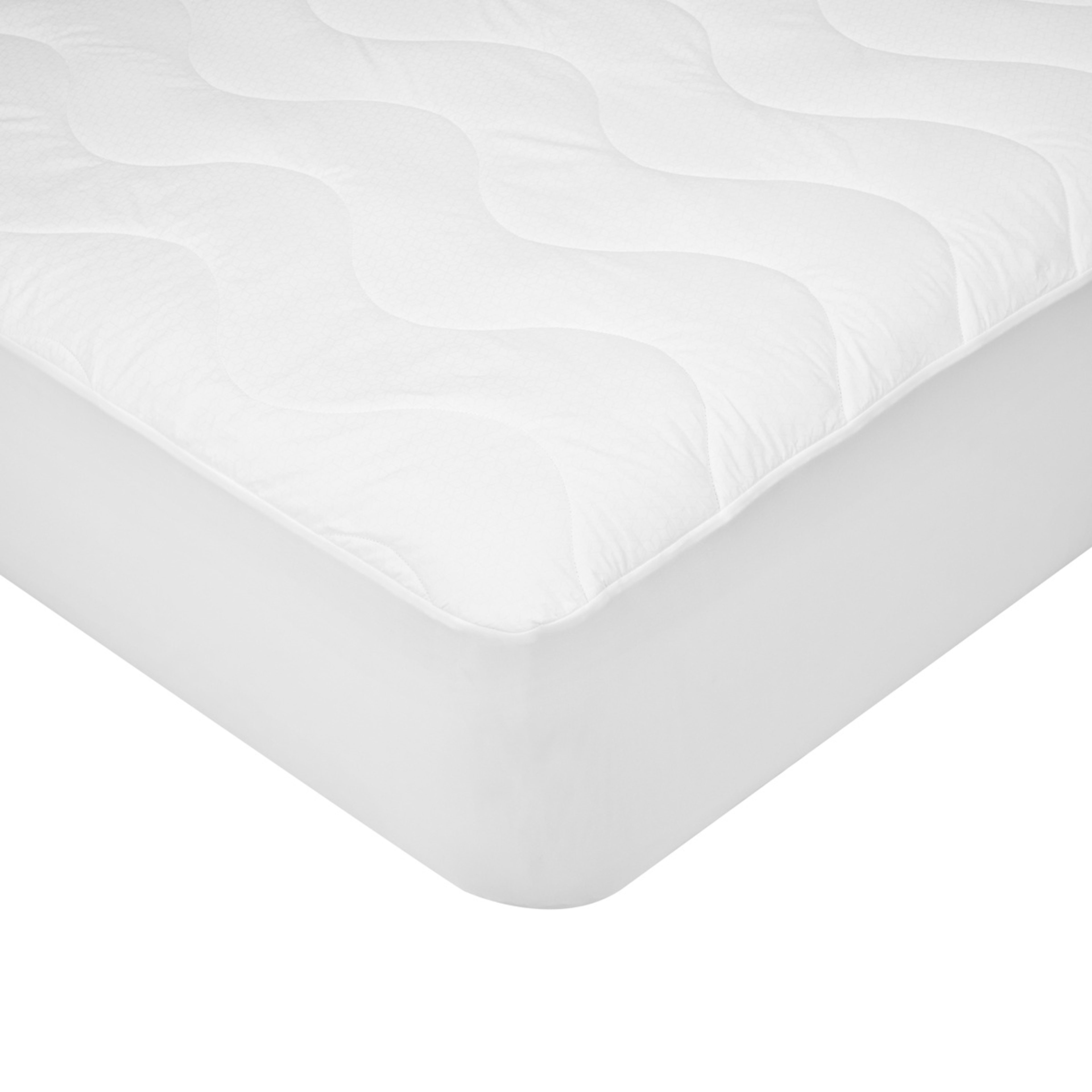 4 Cooling Mattress Protector with Skirt - Queen Bed, White, 4 of 4