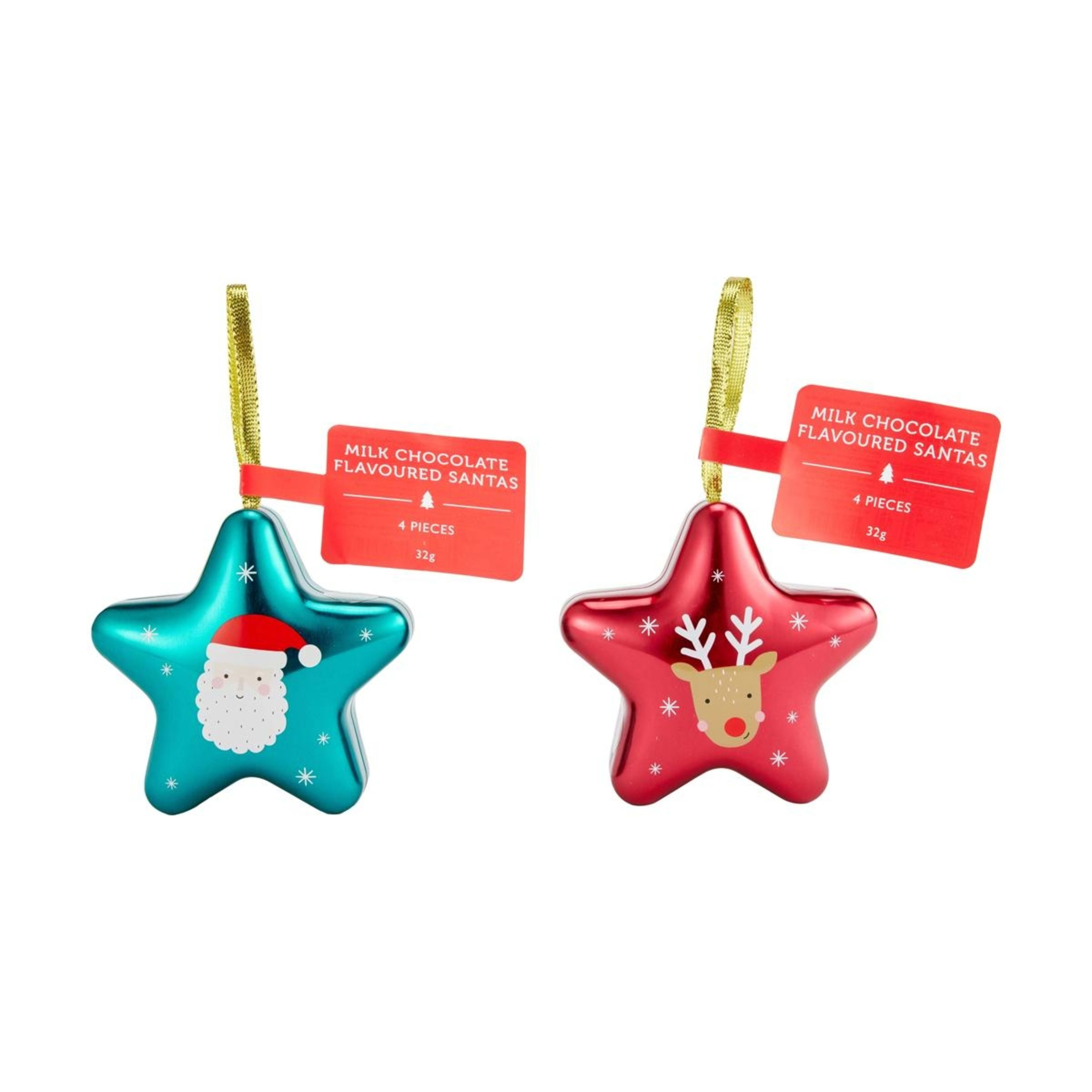 1 4 Piece Milk Chocolate Flavoured Santas 32g - Assorted, 1 of 5