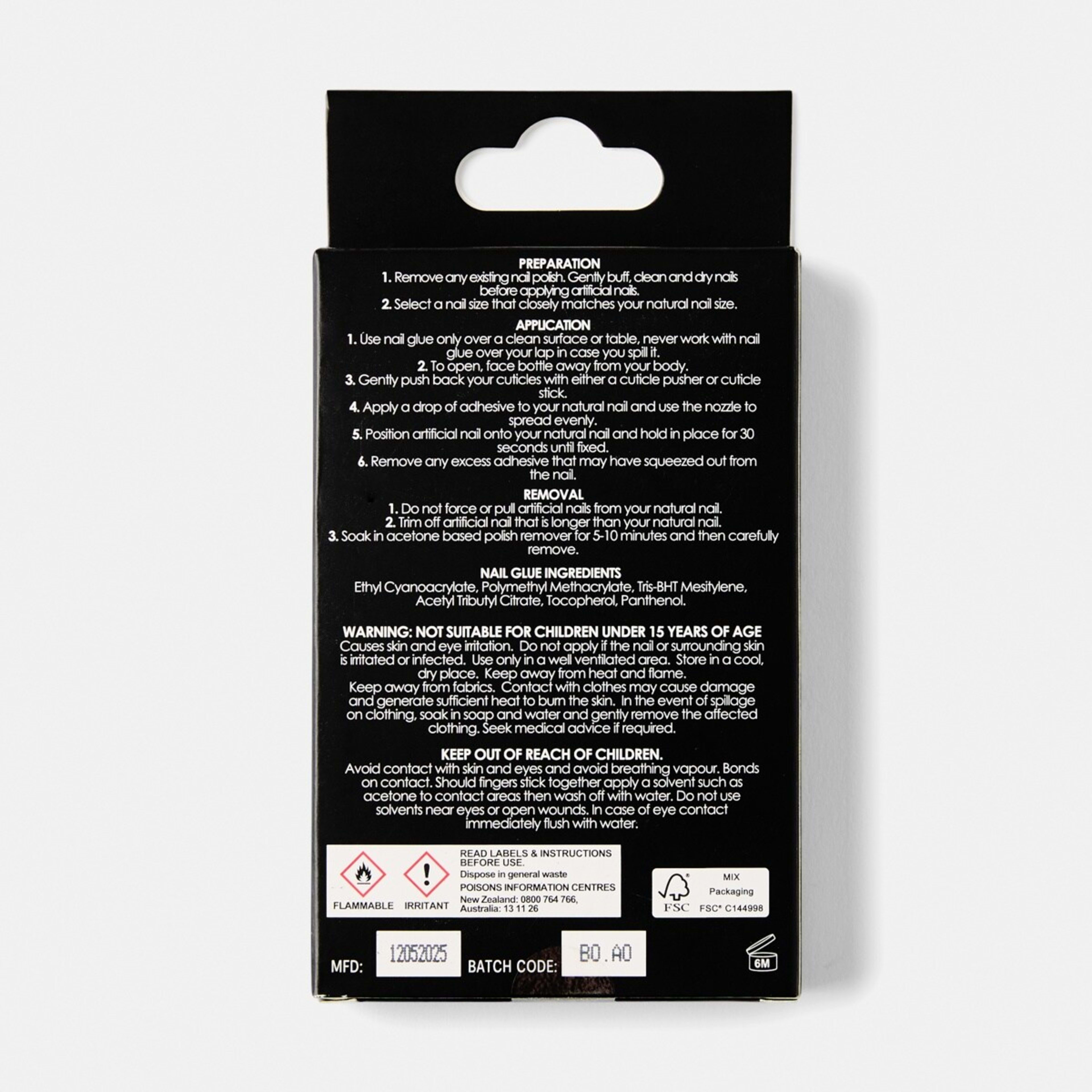 2 OXX Cosmetics 100 Pack Artificial Nails with Adhesive - Stiletto Shape, Clear, 2 of 4