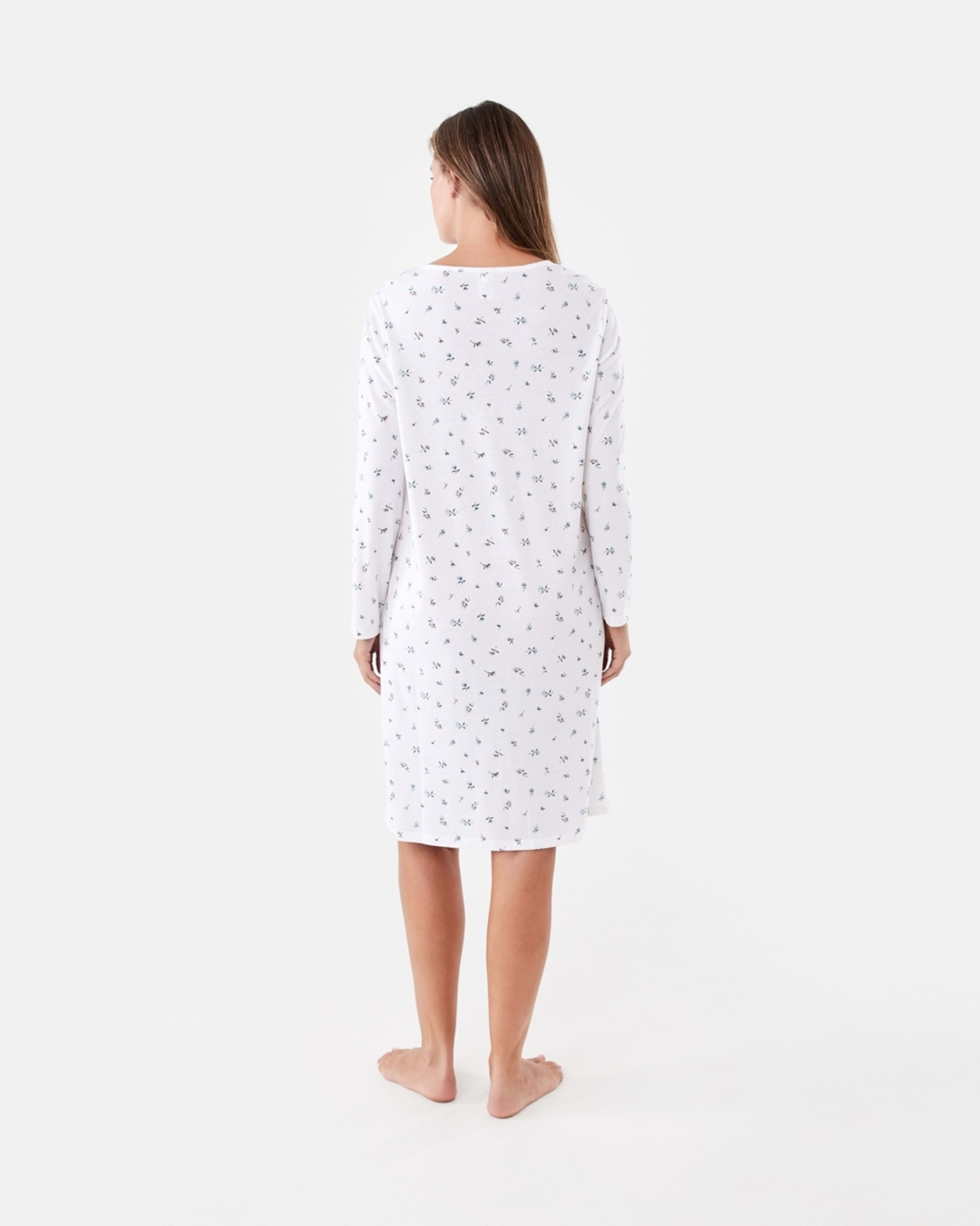 3 Long Sleeve Traditional Nightie Clove Frl, 3 of 6