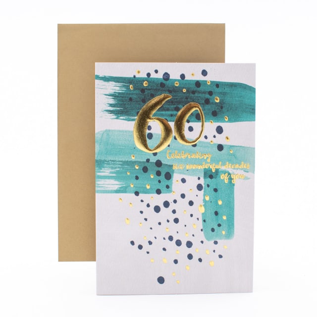 Hallmark Birthday Card 60th Contemporary Design Kmart