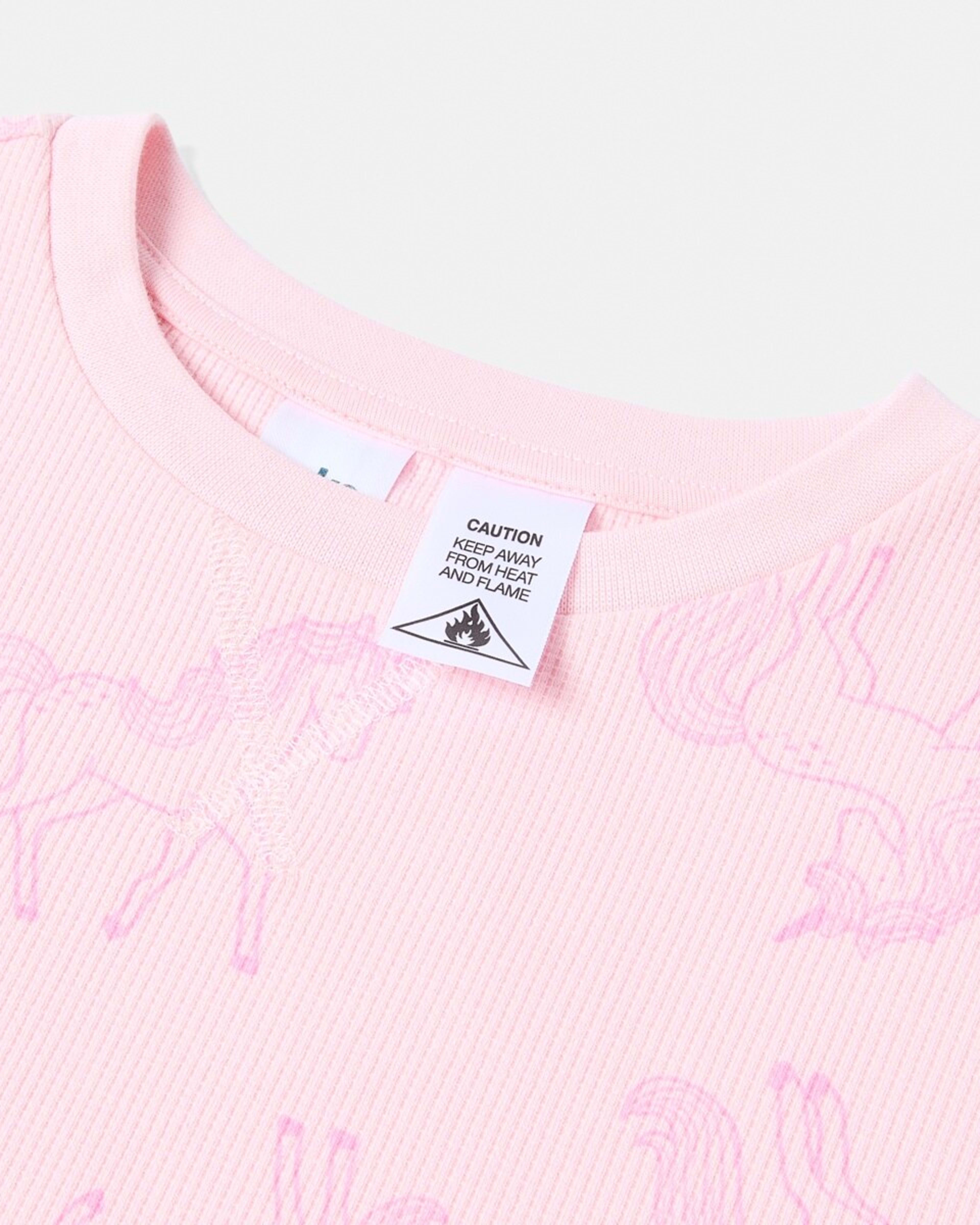6 Waffle Pyjama Set Pnk Unicon, 6 of 7