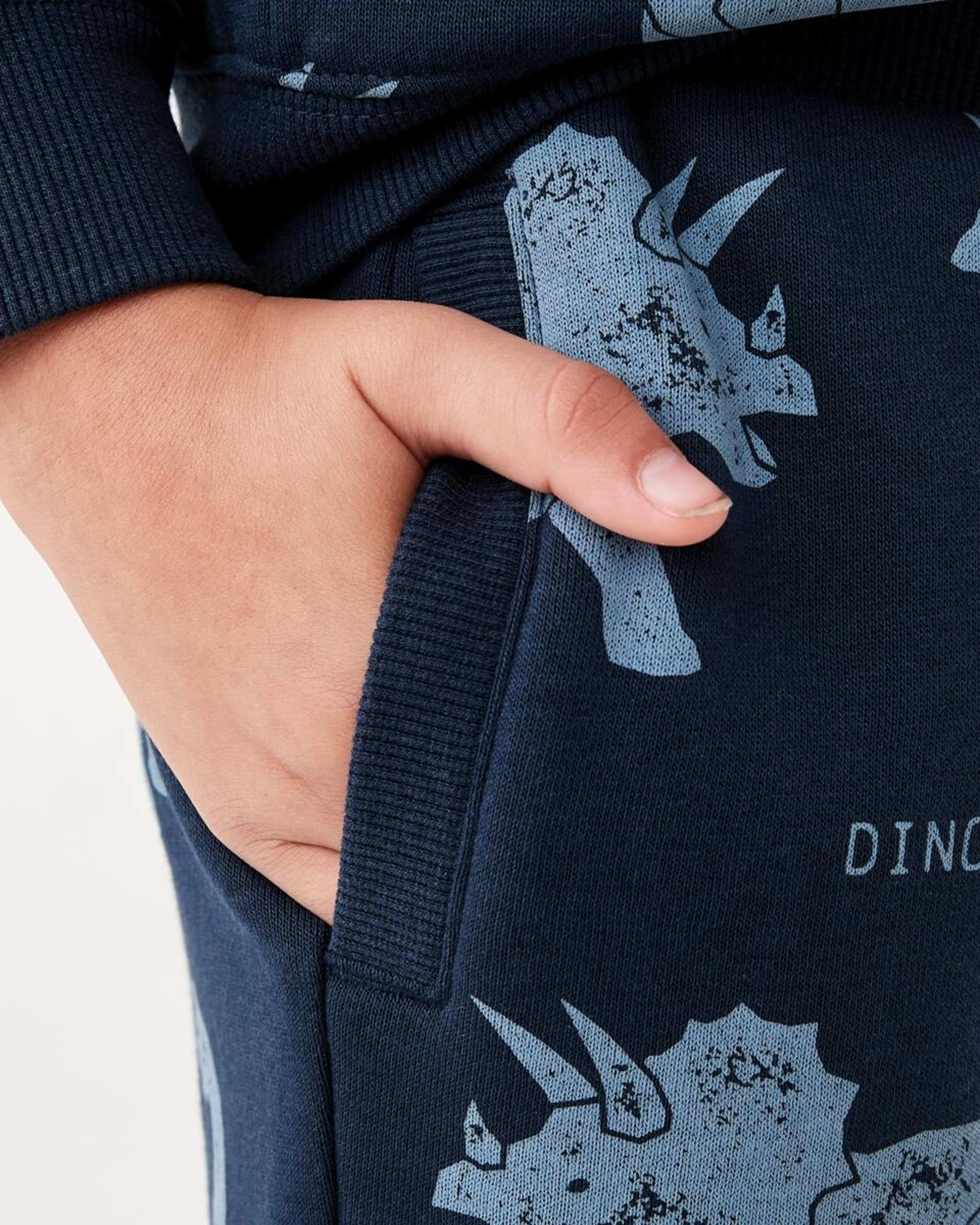 4 All Over Print Trackpants Dino Stencil Navy, 4 of 7