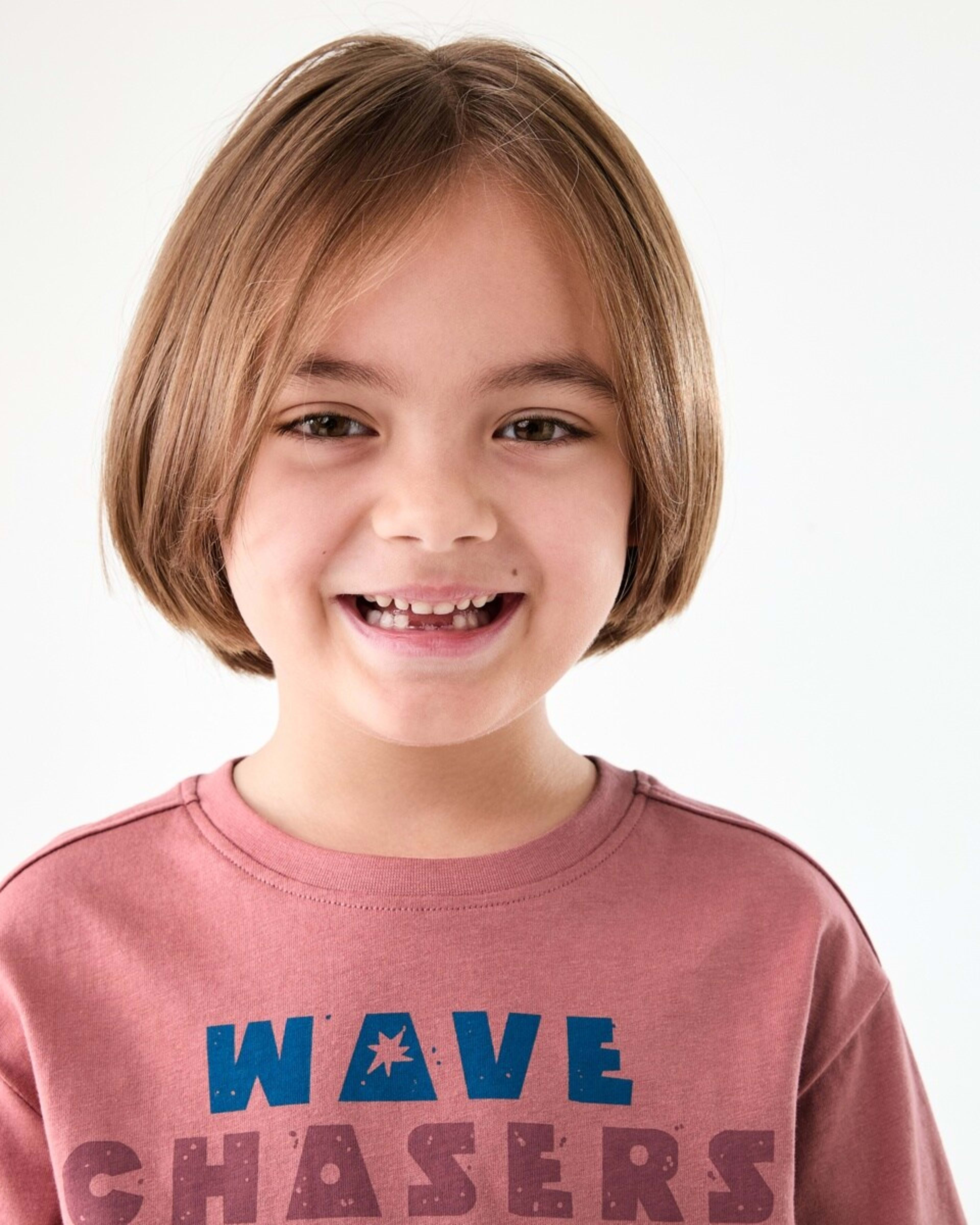 3 Chest Print T-shirt WAVE CHASERS WASHED CLAY, 3 of 6