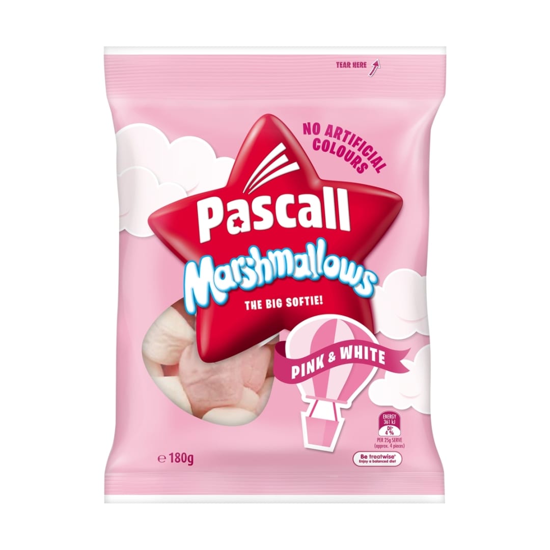 Pascall Marshmallows Pink and White Lollies 180g Kmart NZ