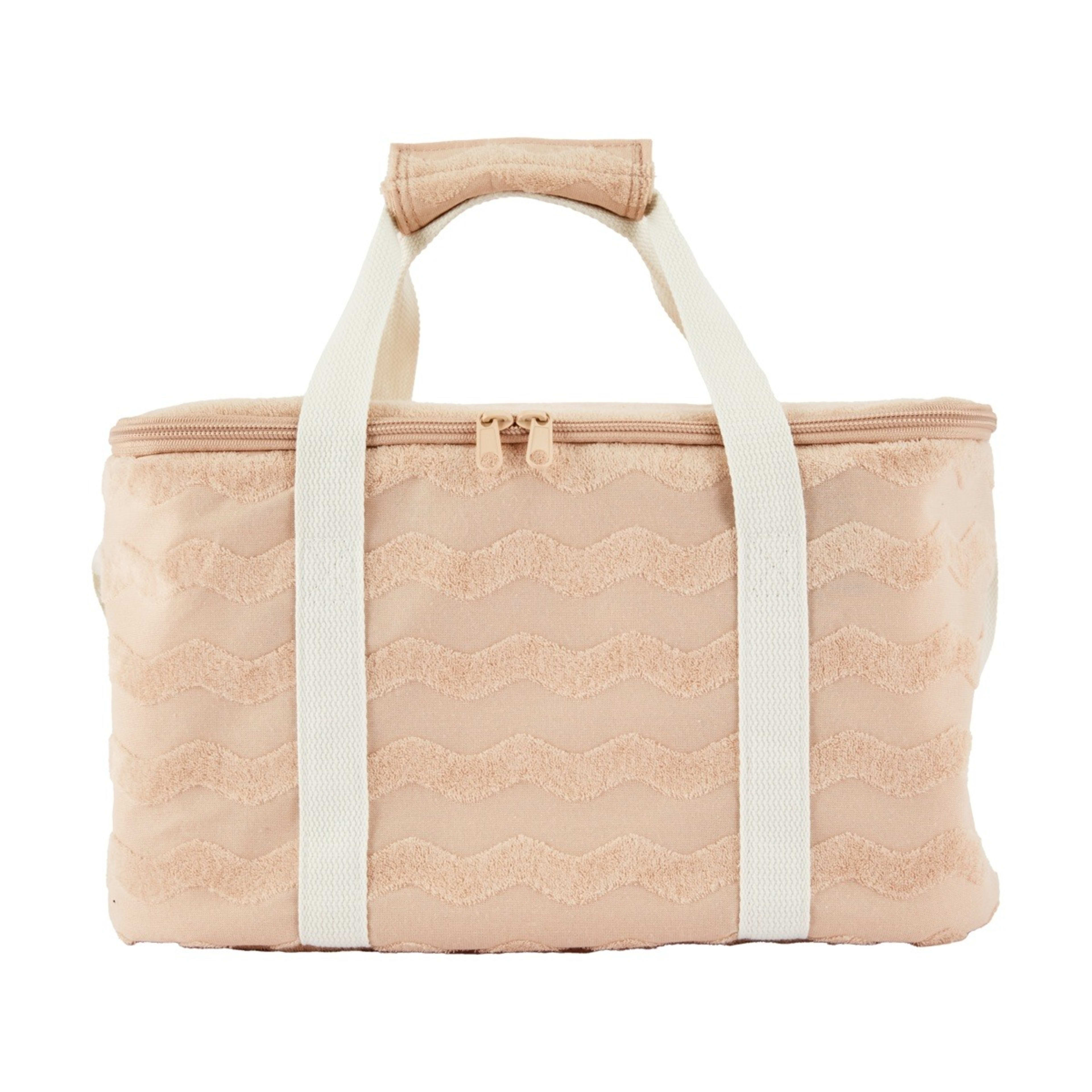 1 Terry Zig Zag Extra Large Insulated Lunch Bag - Pink