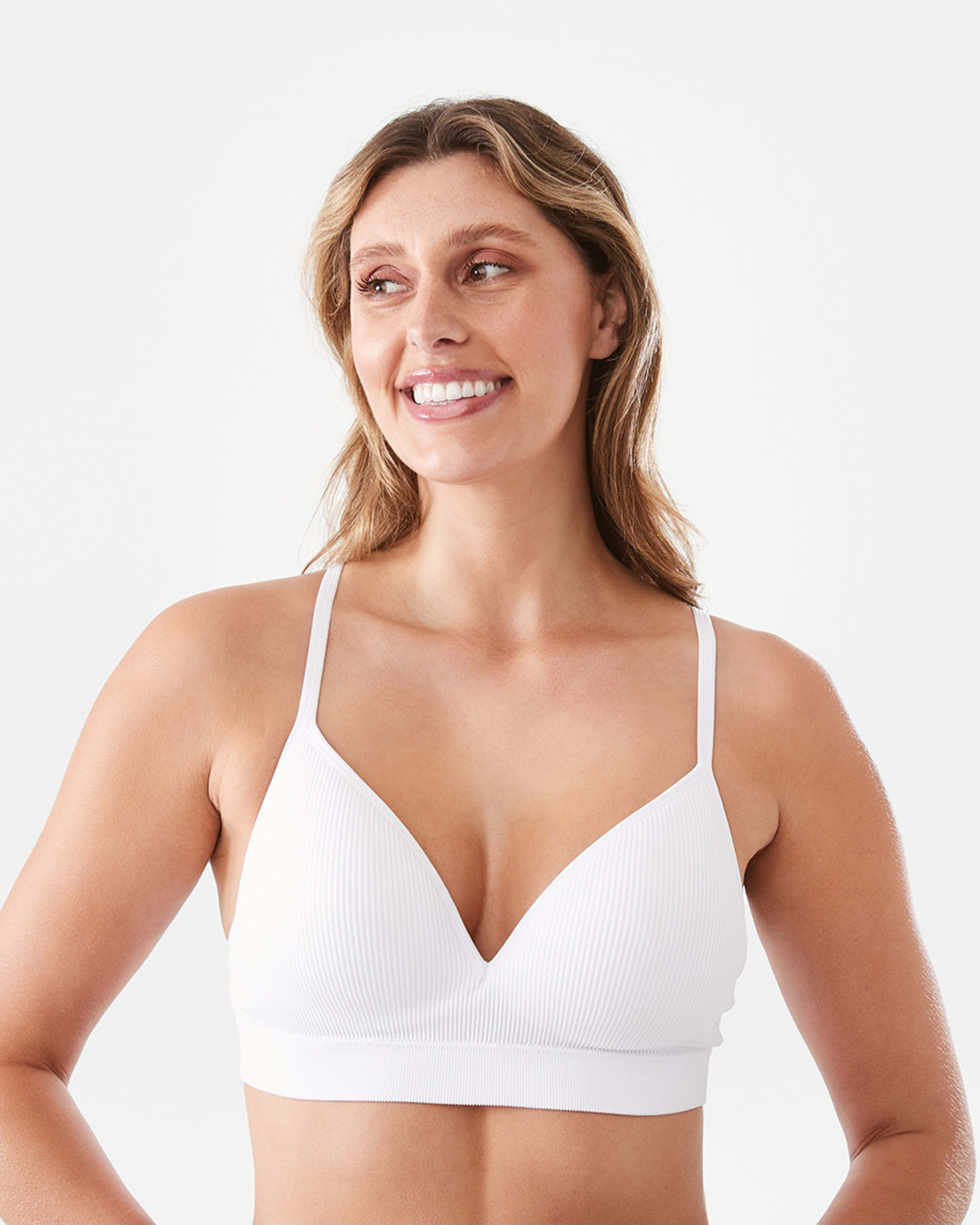 1 Seamfree Rib T-shirt Bra WHITE, 1 of 6