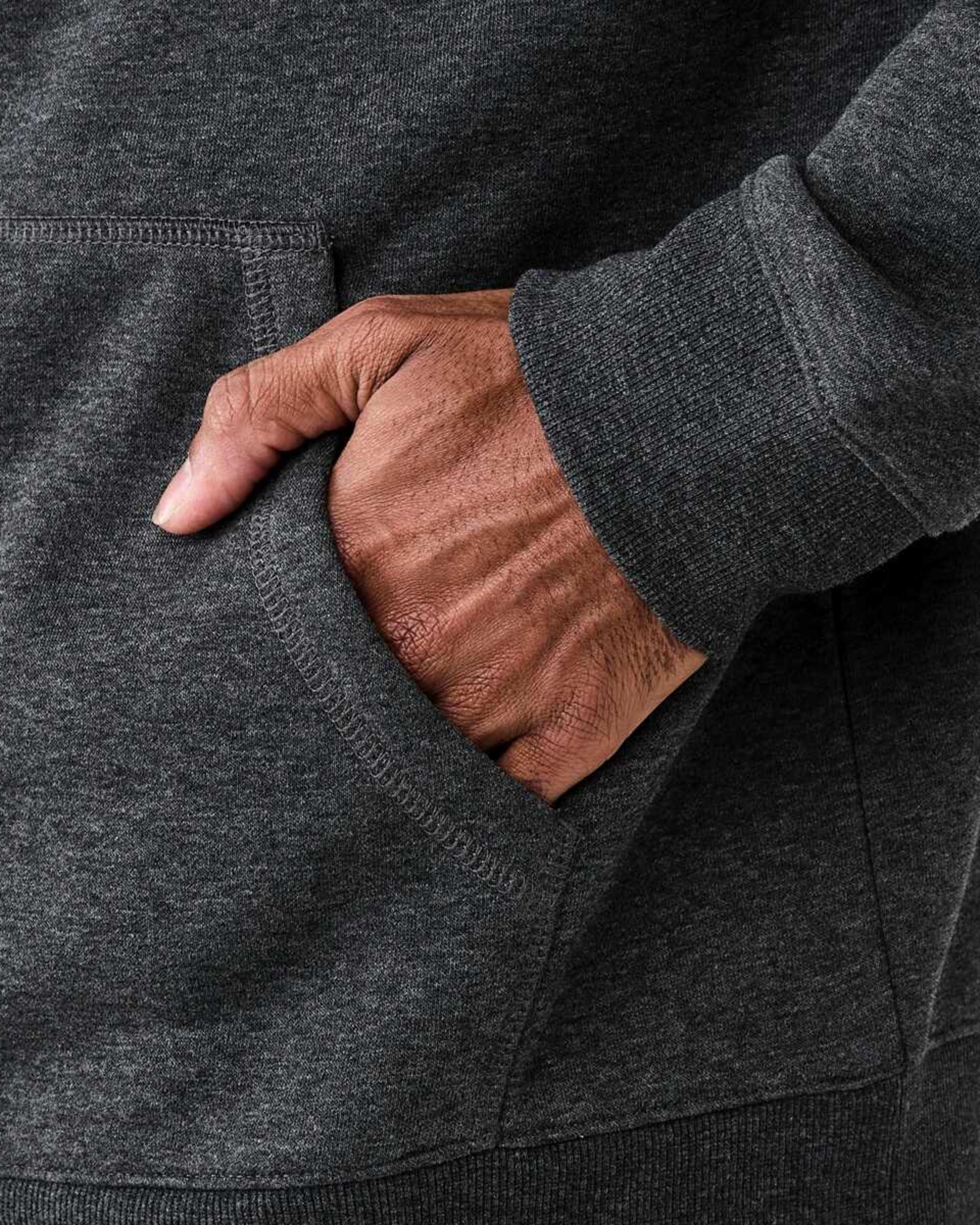 7 Comfort Zip Through Hoodie Charcoal Marle, 7 of 7