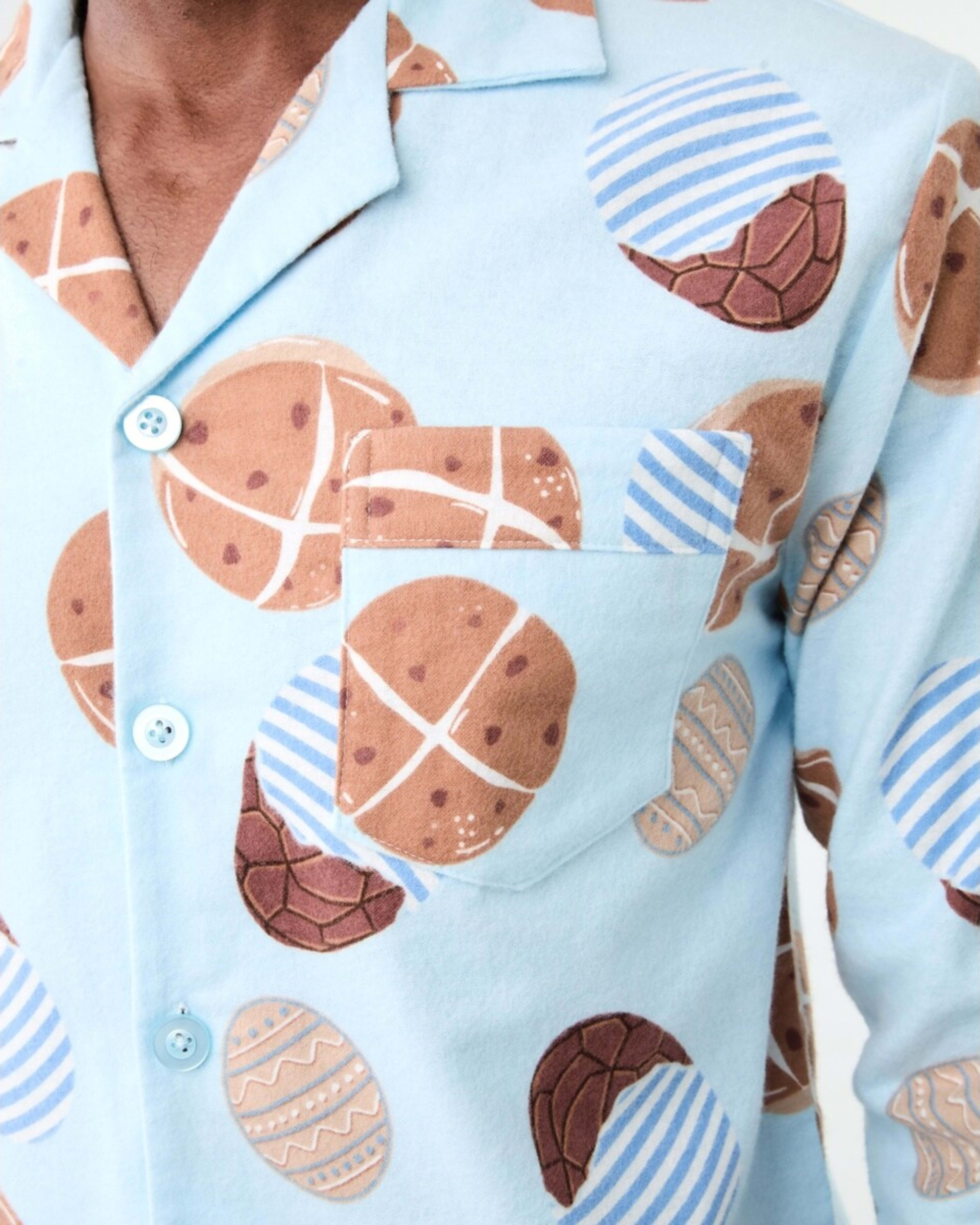 6 Print Flannel Family Matching Pyjama Set Blu Sweets, 6 of 9