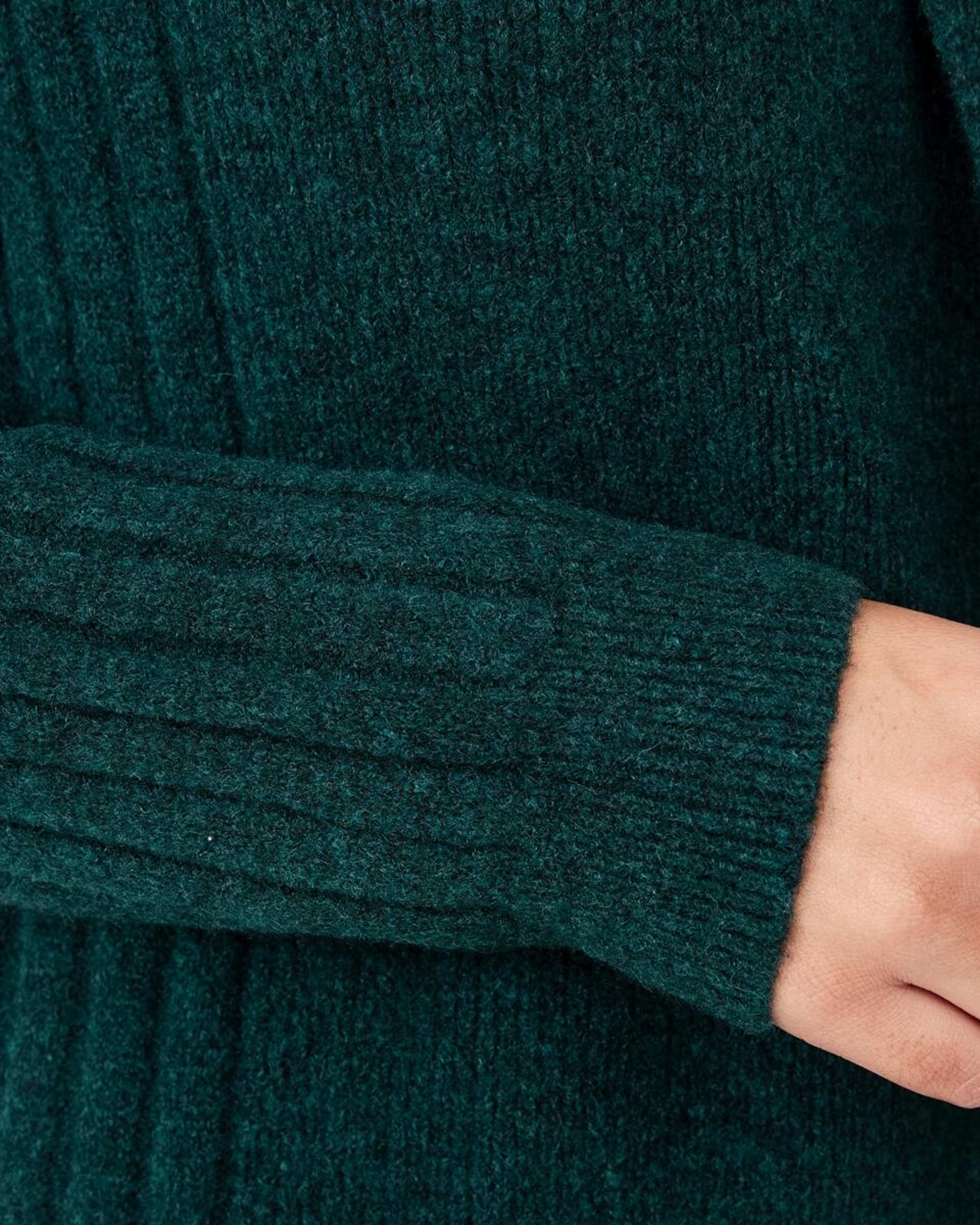 6 Longline Rib Cardigan Green Marl, 6 of 6