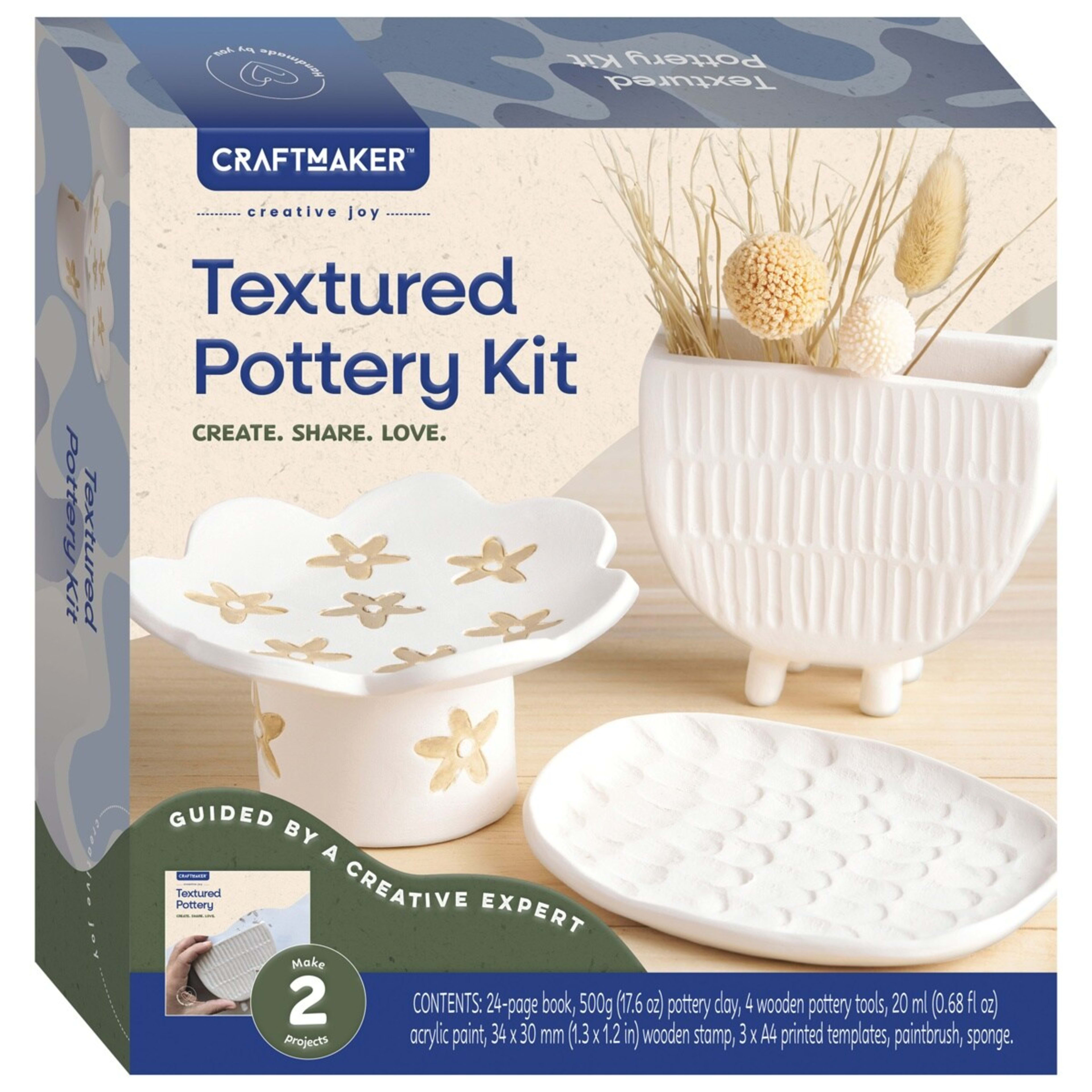 1 Craft Maker Textured Pottery Kit