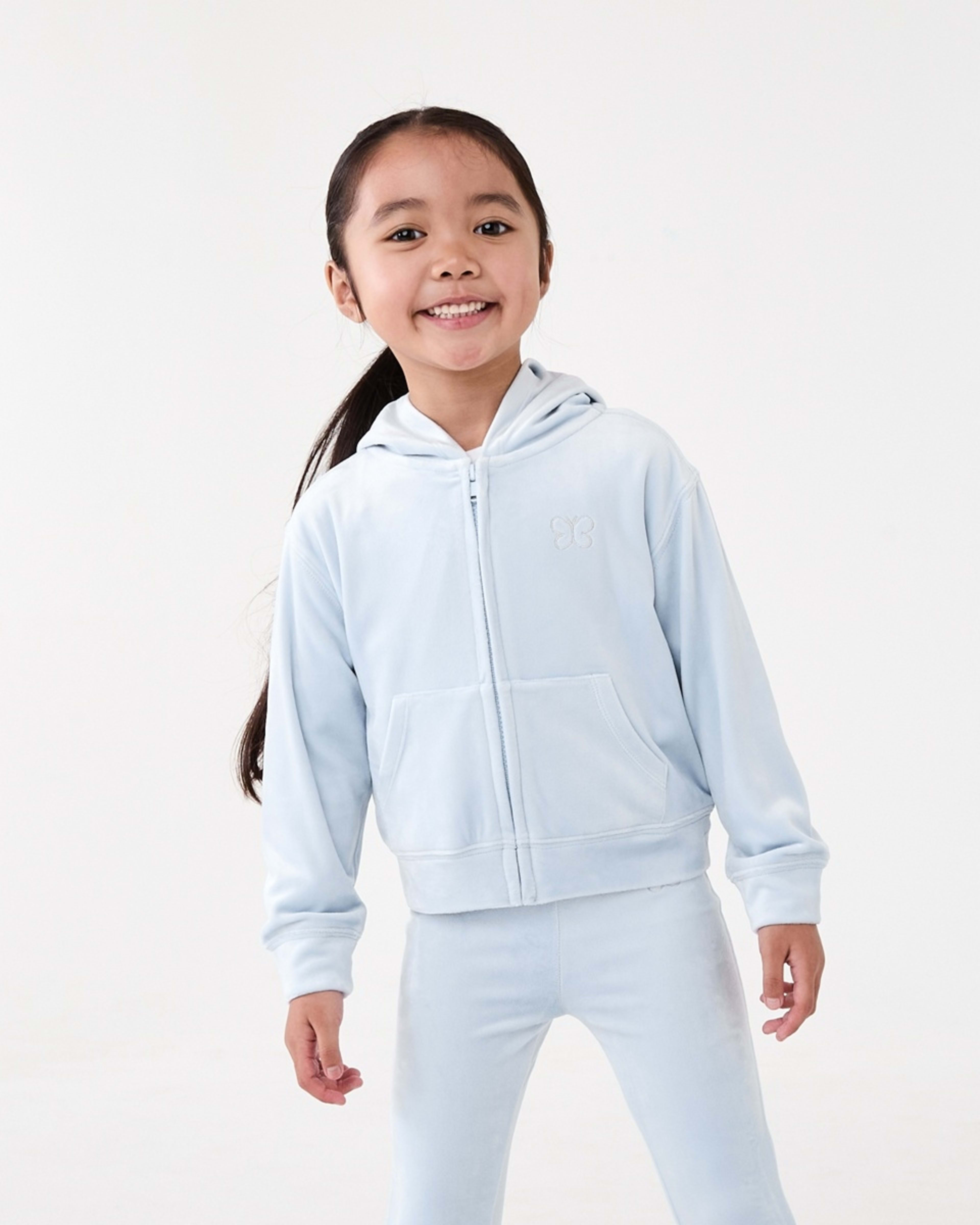 2 Velour Zip Through Sweatshirt Butterfly, 2 of 9